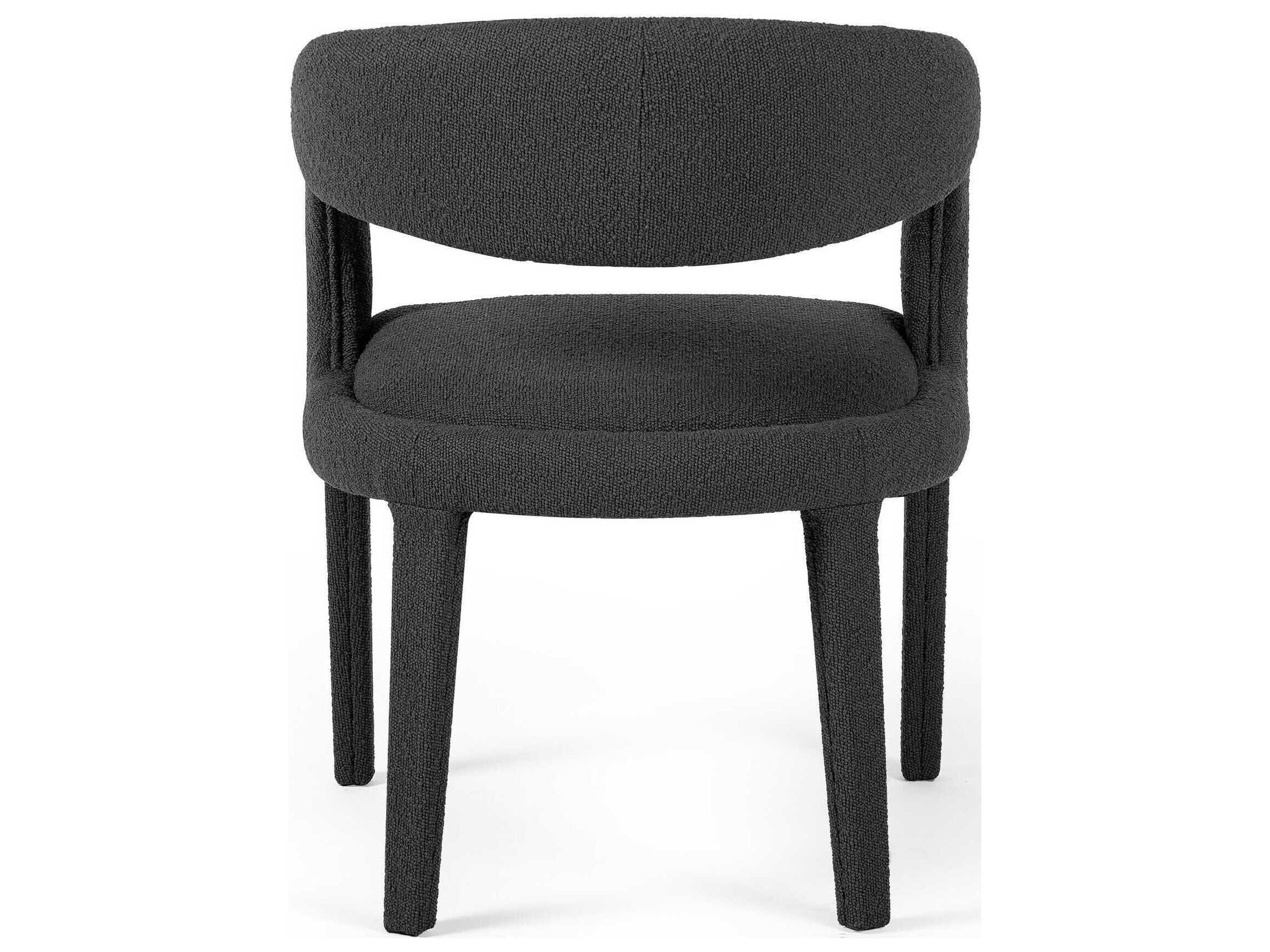Four Hands Townsend Hawkins FIQA Boucle Charcoal Upholstered Dining Chair