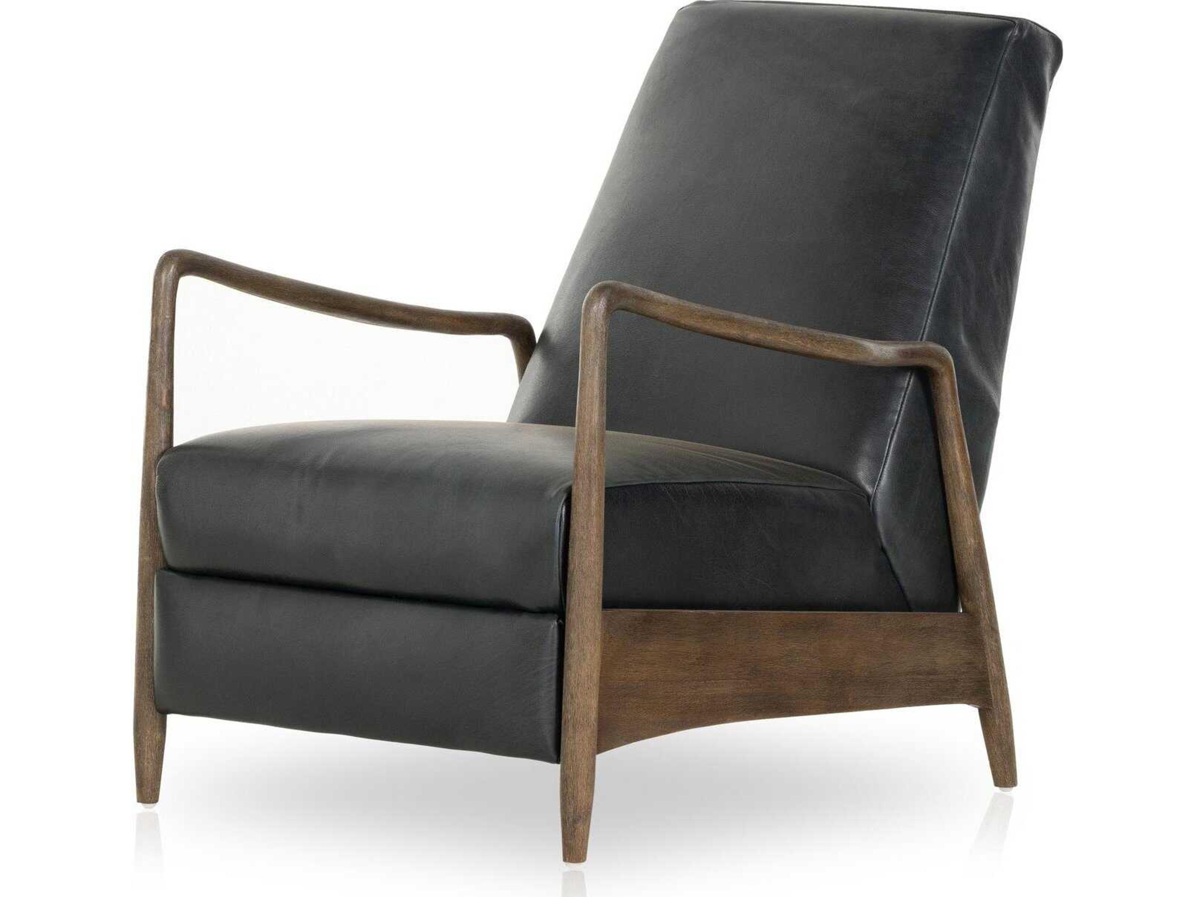 Kensington Braden Black Leather Accent Chair