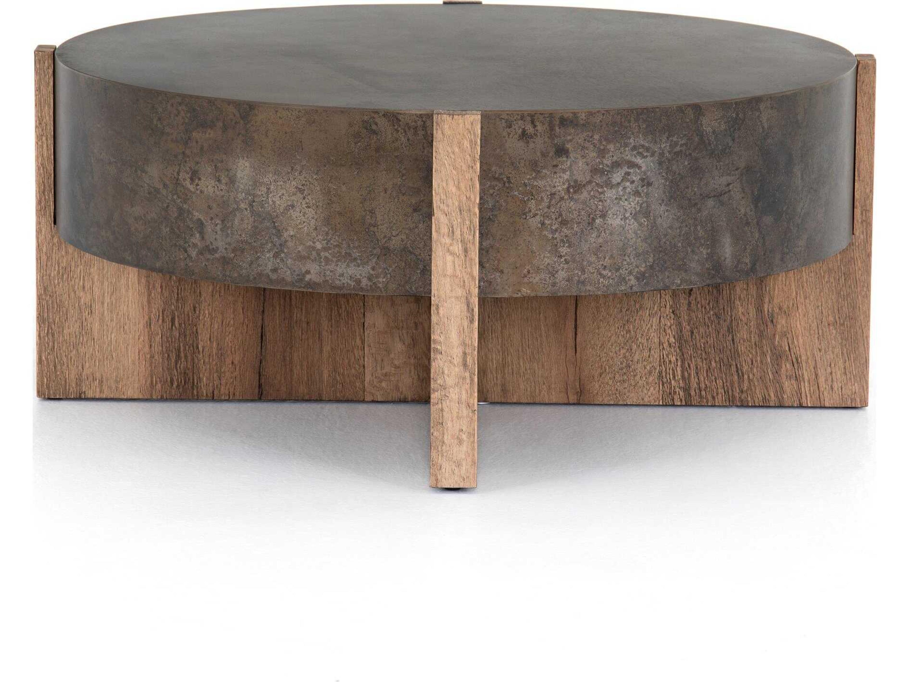 Four Hands Wesson Bingham Coffee Table-Rustic Oak