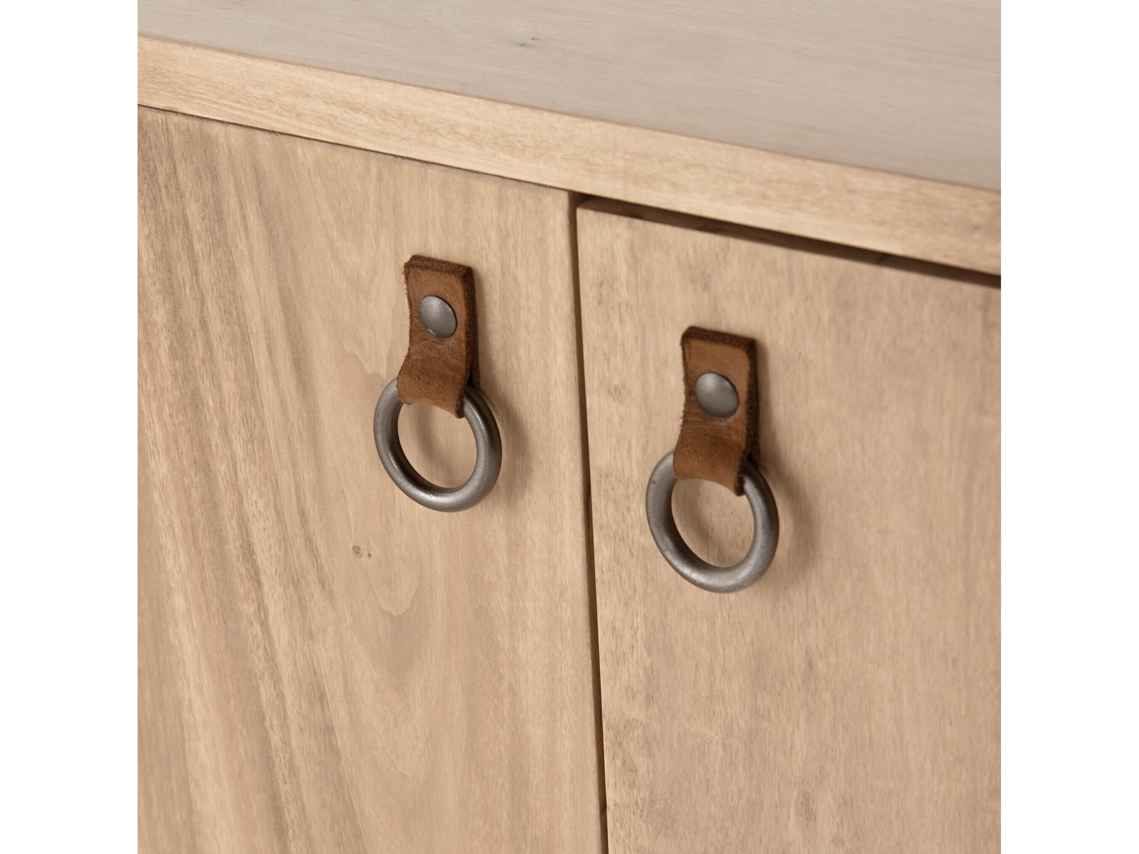 Luxecor Globetrotter Isador 74" Poplar Wood Dry Wash Natural Iron Toffee Sideboard