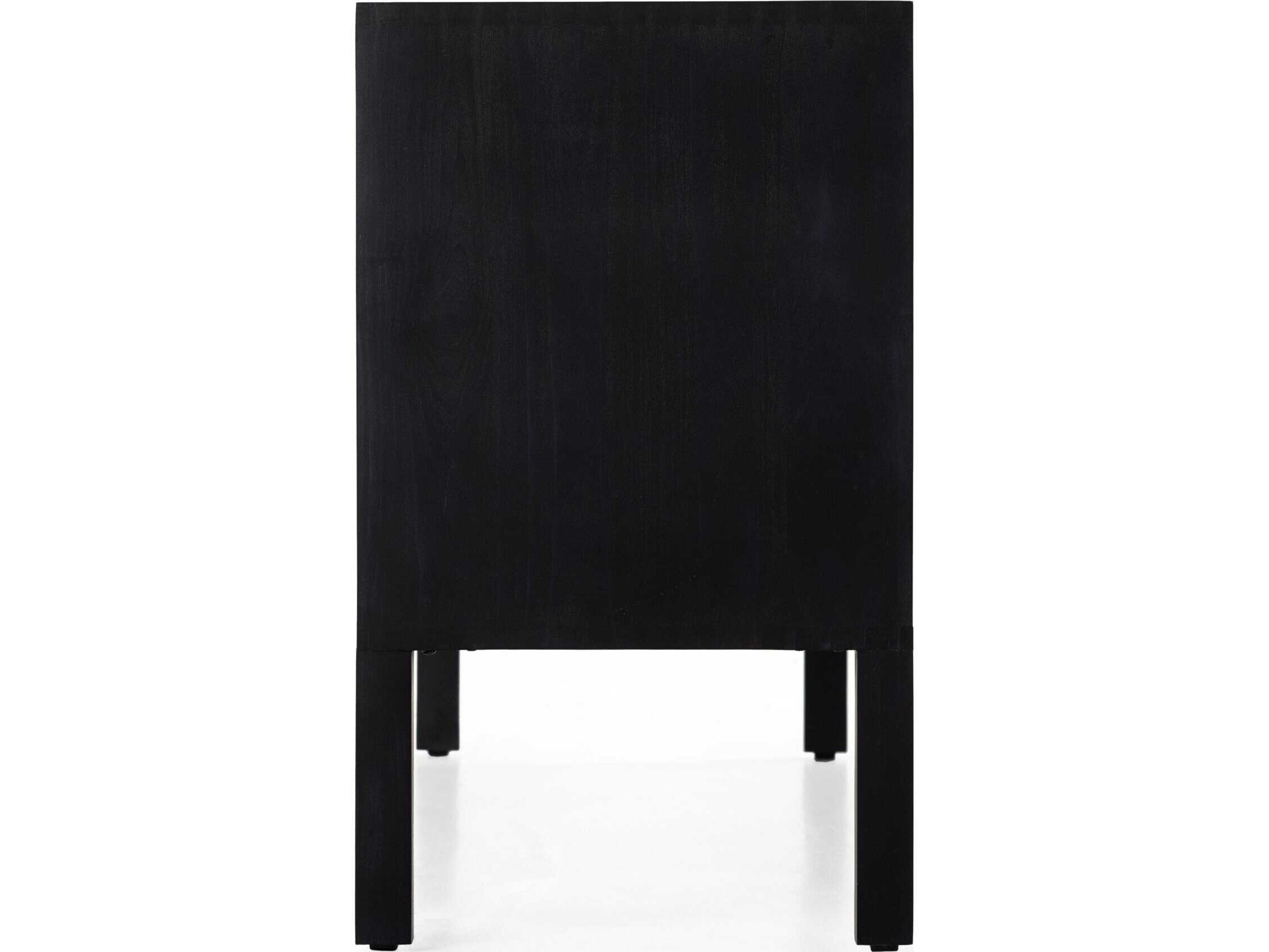 Four Hands Fulton Isador Black Wash Poplar  Wood Sideboard