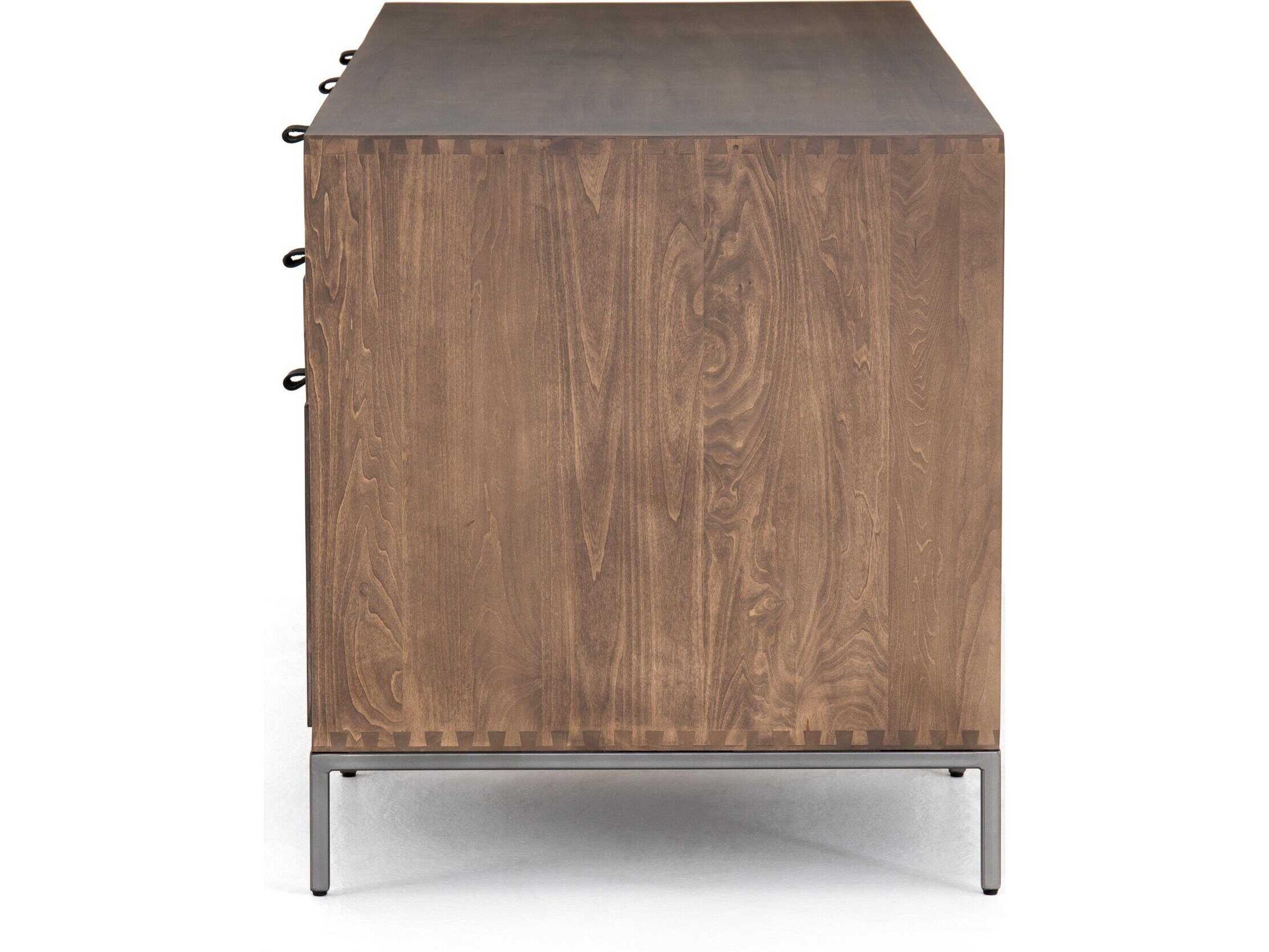 Four Hands Fulton Trey Brown Poplar Wood Executive Desk