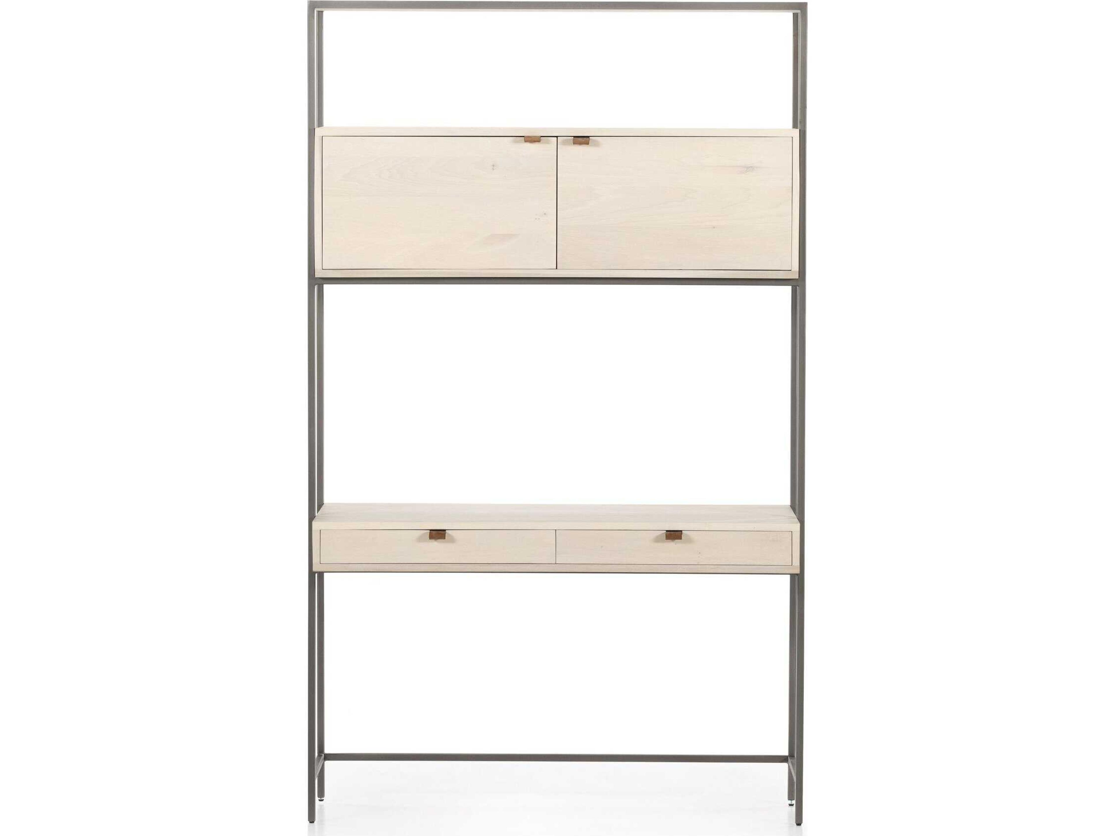 Four Hands Fulton Trey Dove Poplar  Wood Modular Wall Desk