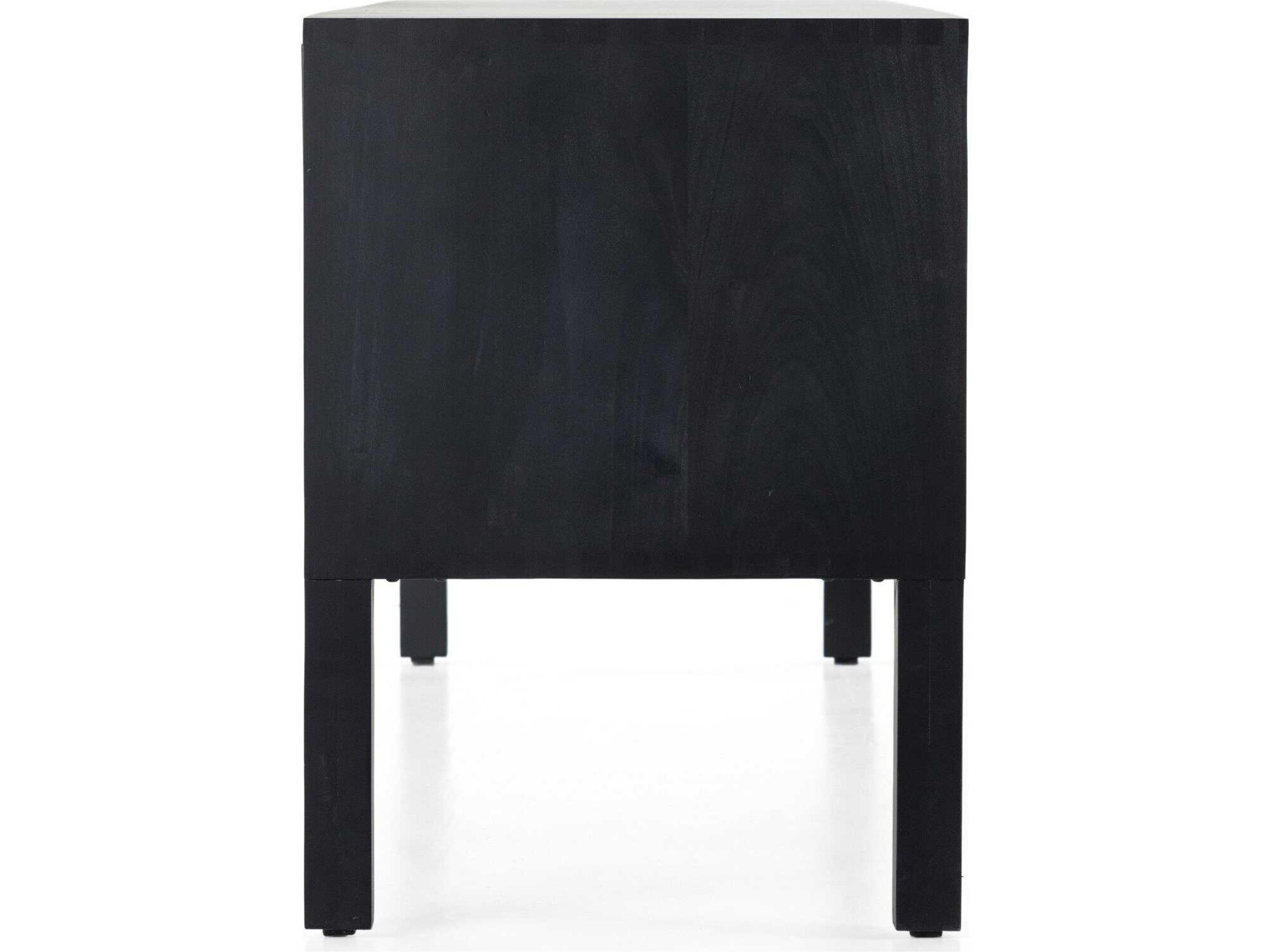Four Hands Fulton Isador Black Wash Poplar  Media Console