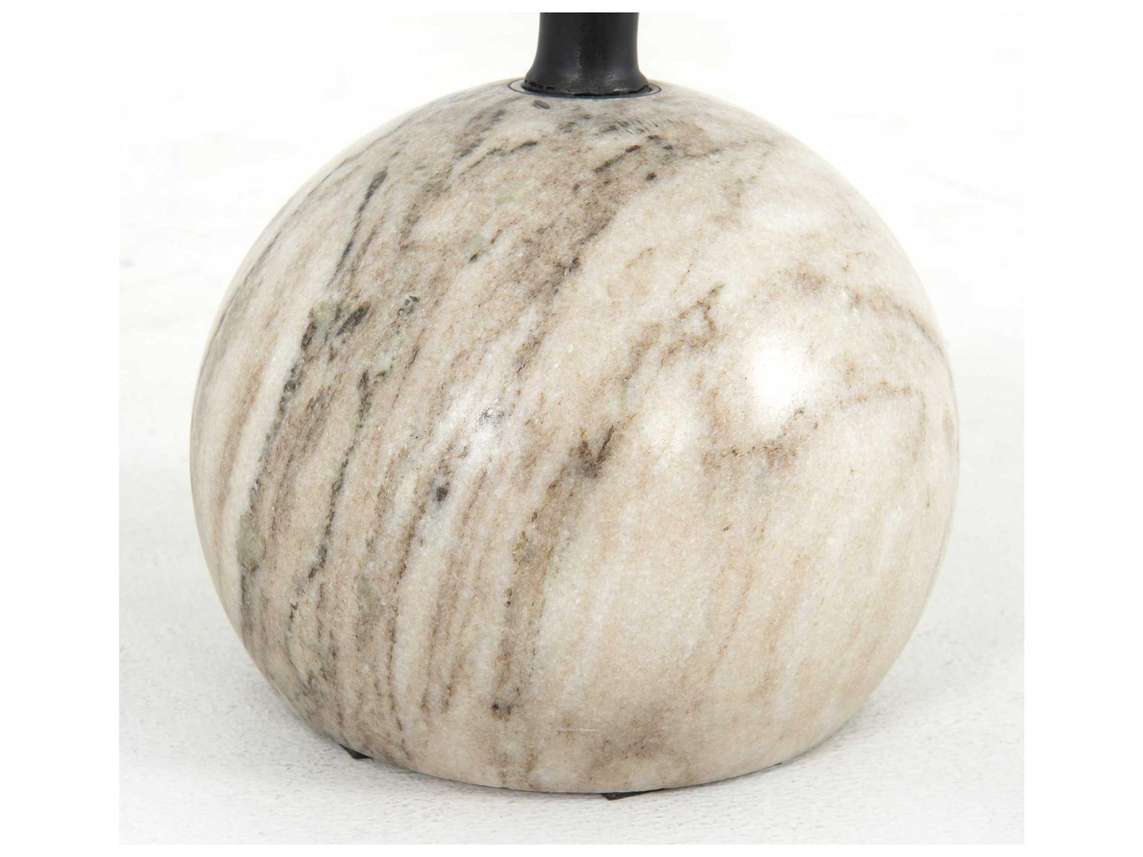 Four Hands Rockwell Viola Antique White Marble Accent Table