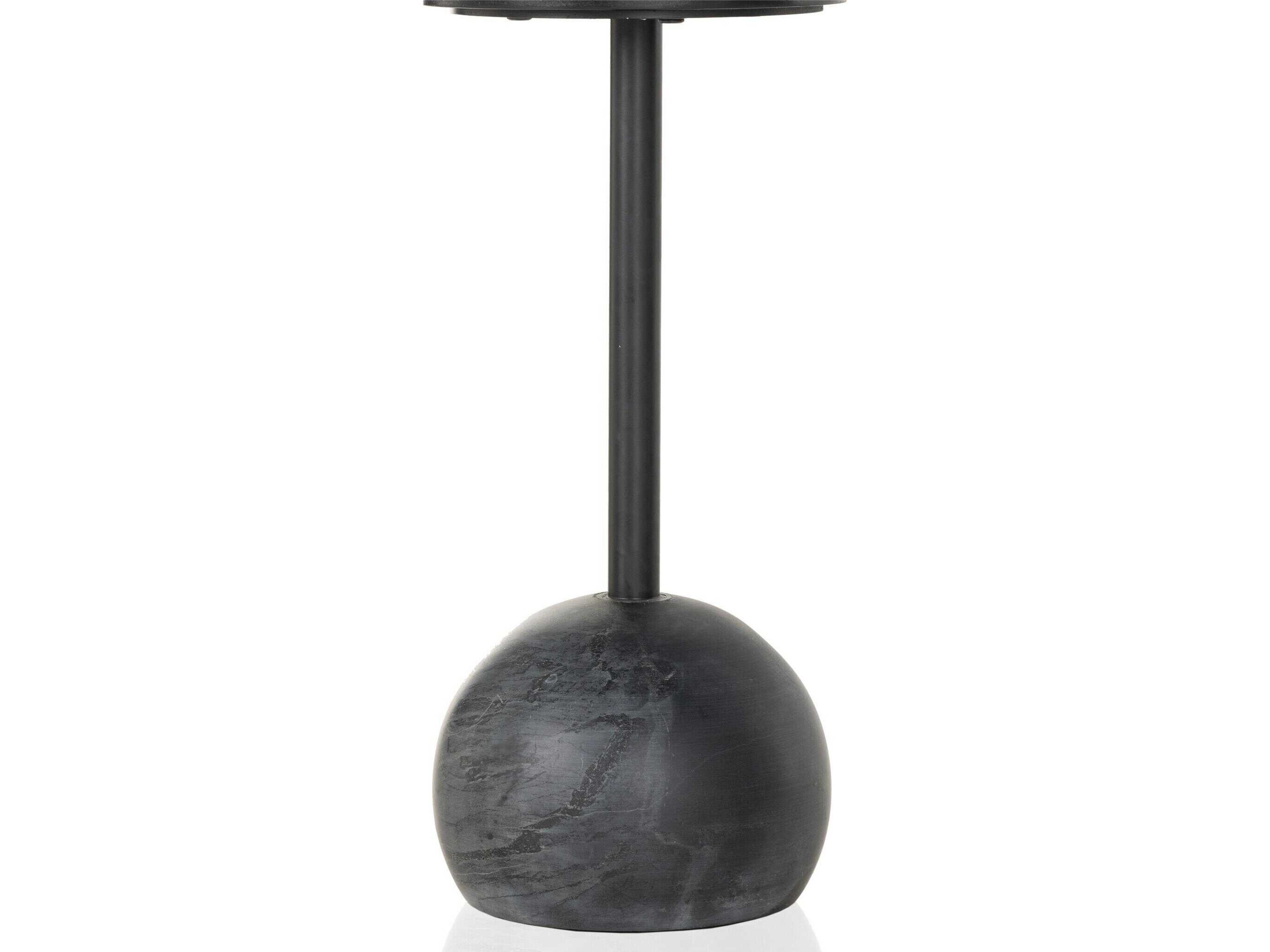 Four Hands Rockwell Viola Black Marble Accent Table
