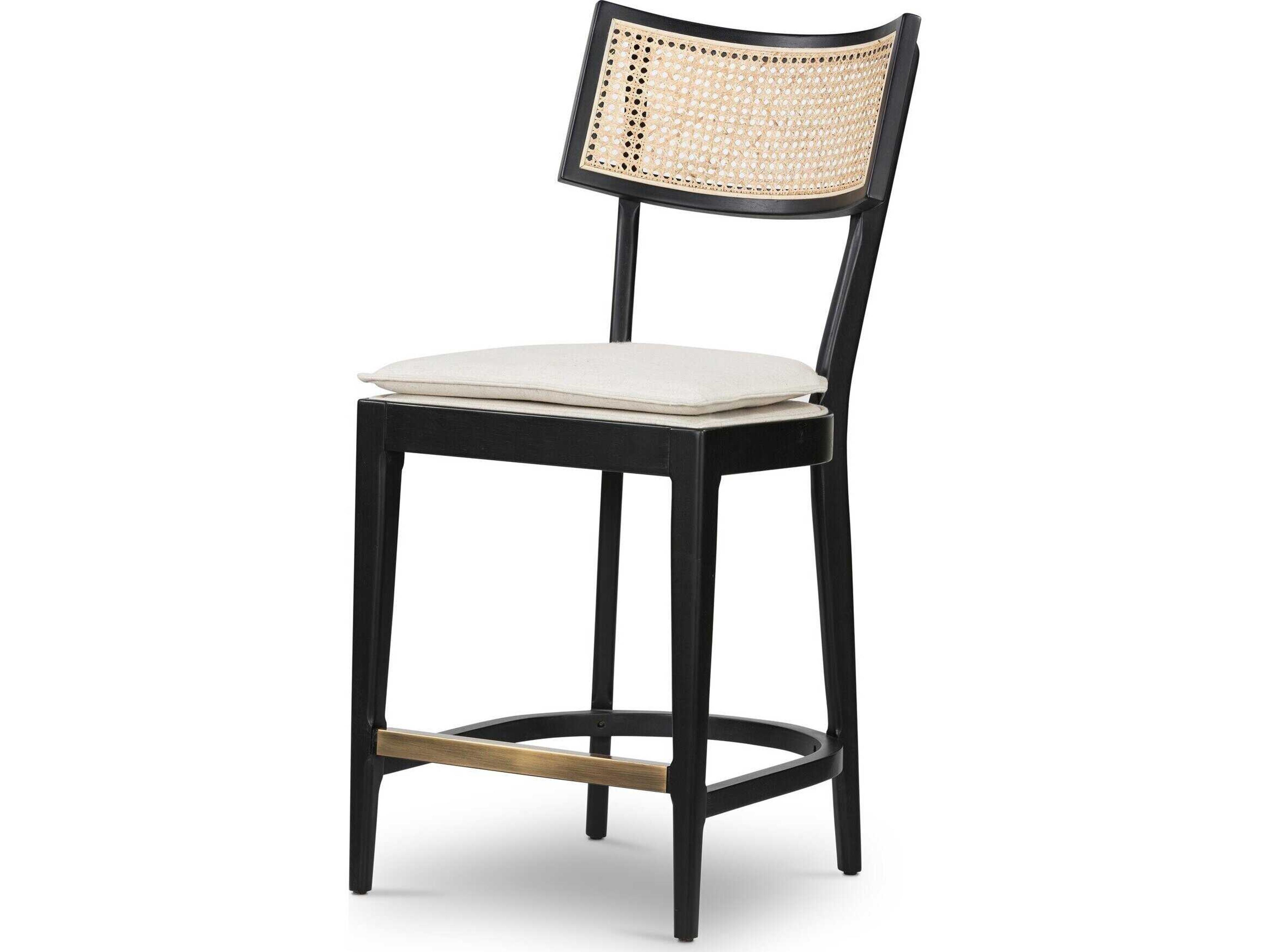 Caswell Britt Savile Flax Upholstered Counter Stool