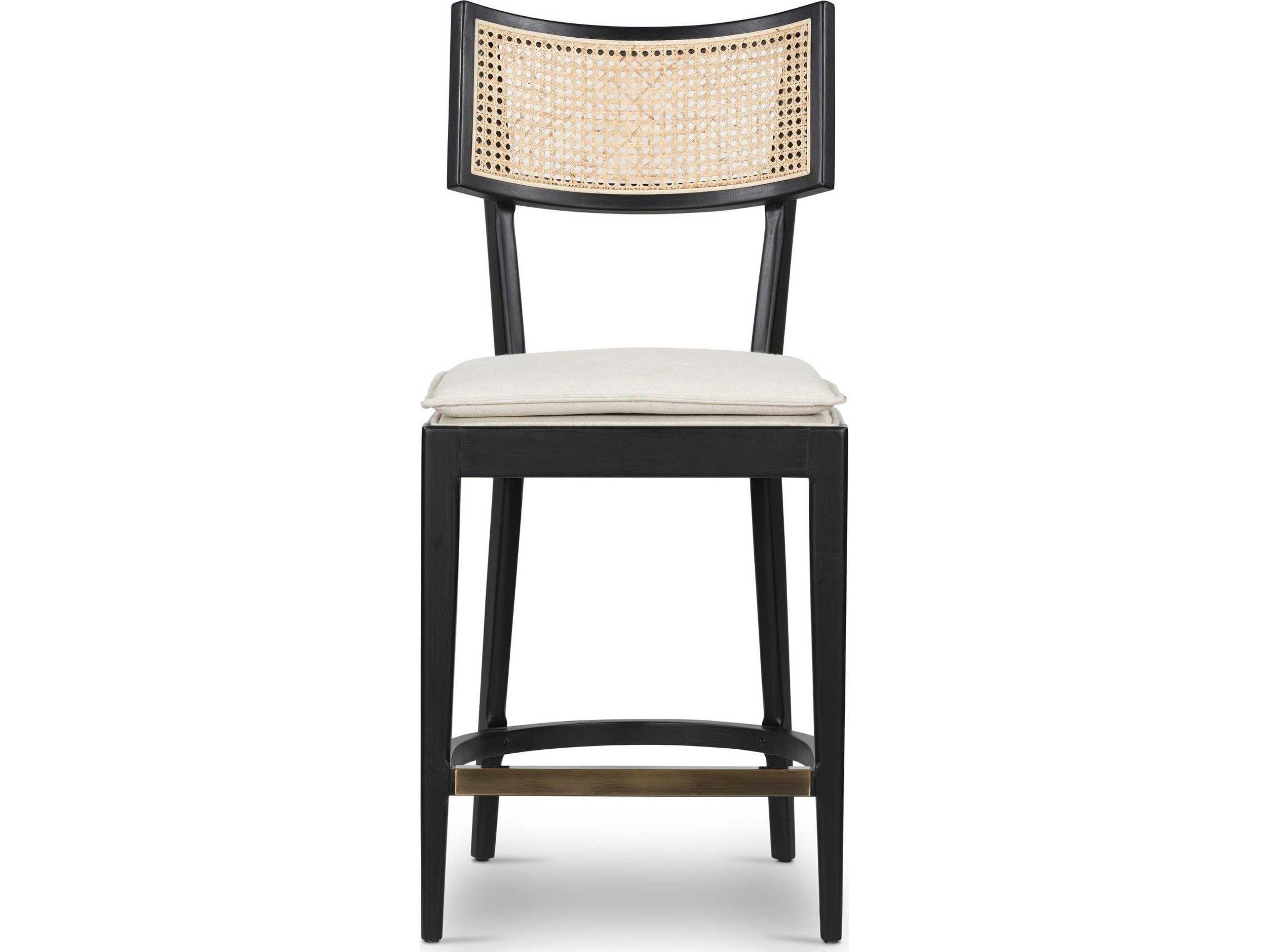 Four Hands Caswell Britt Savile Flax Upholstered Counter Stool