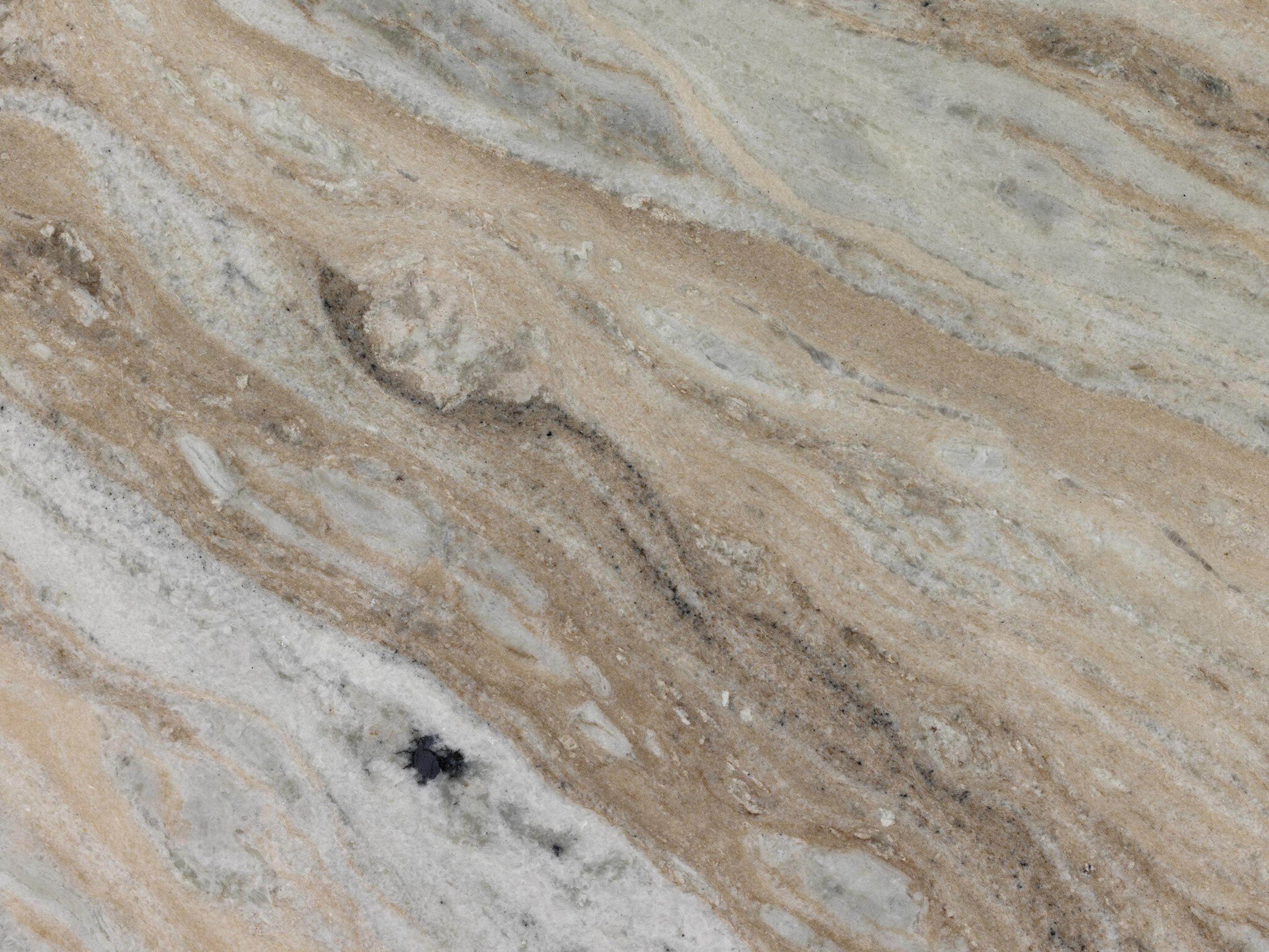 Four Hands Marlow Corbett Creamy Taupe Marble / Textured Matte White Round Coffee Table