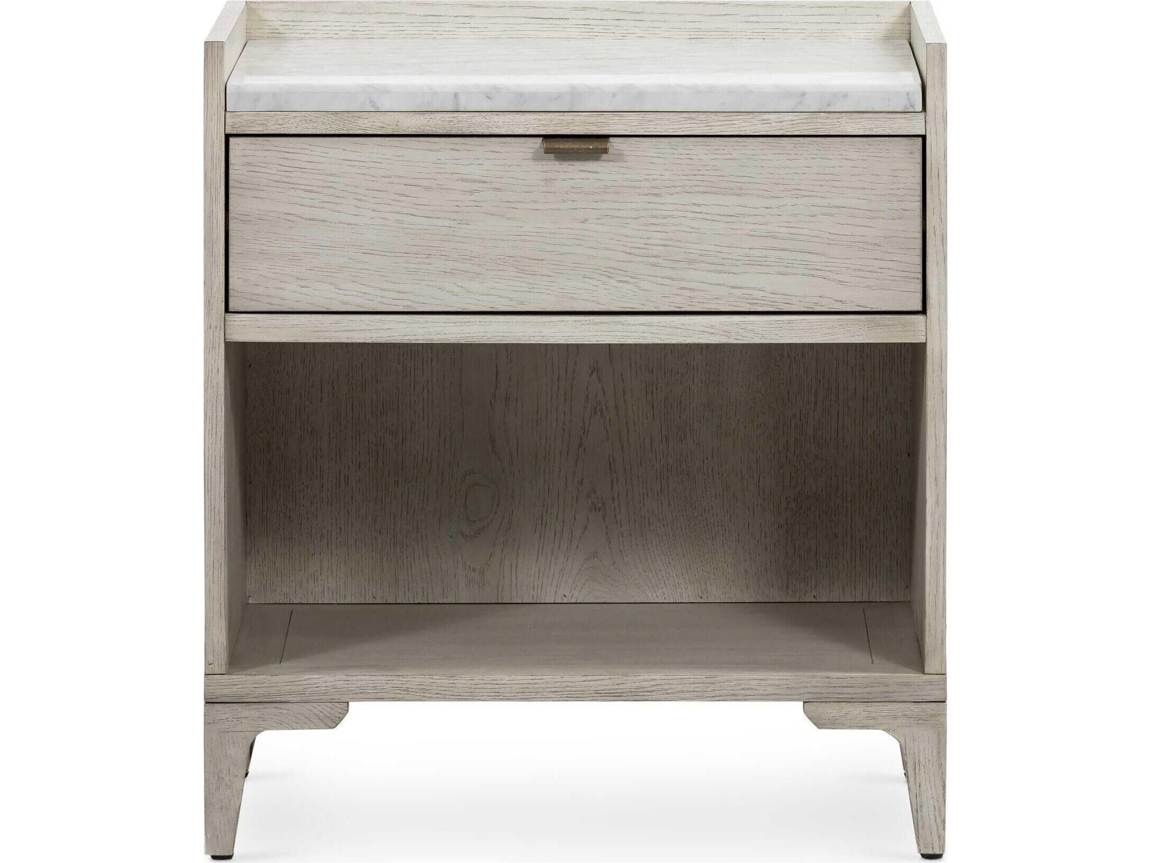 Four Hands Haiden Viggo 1-Drawer White Oak Wood Nightstand