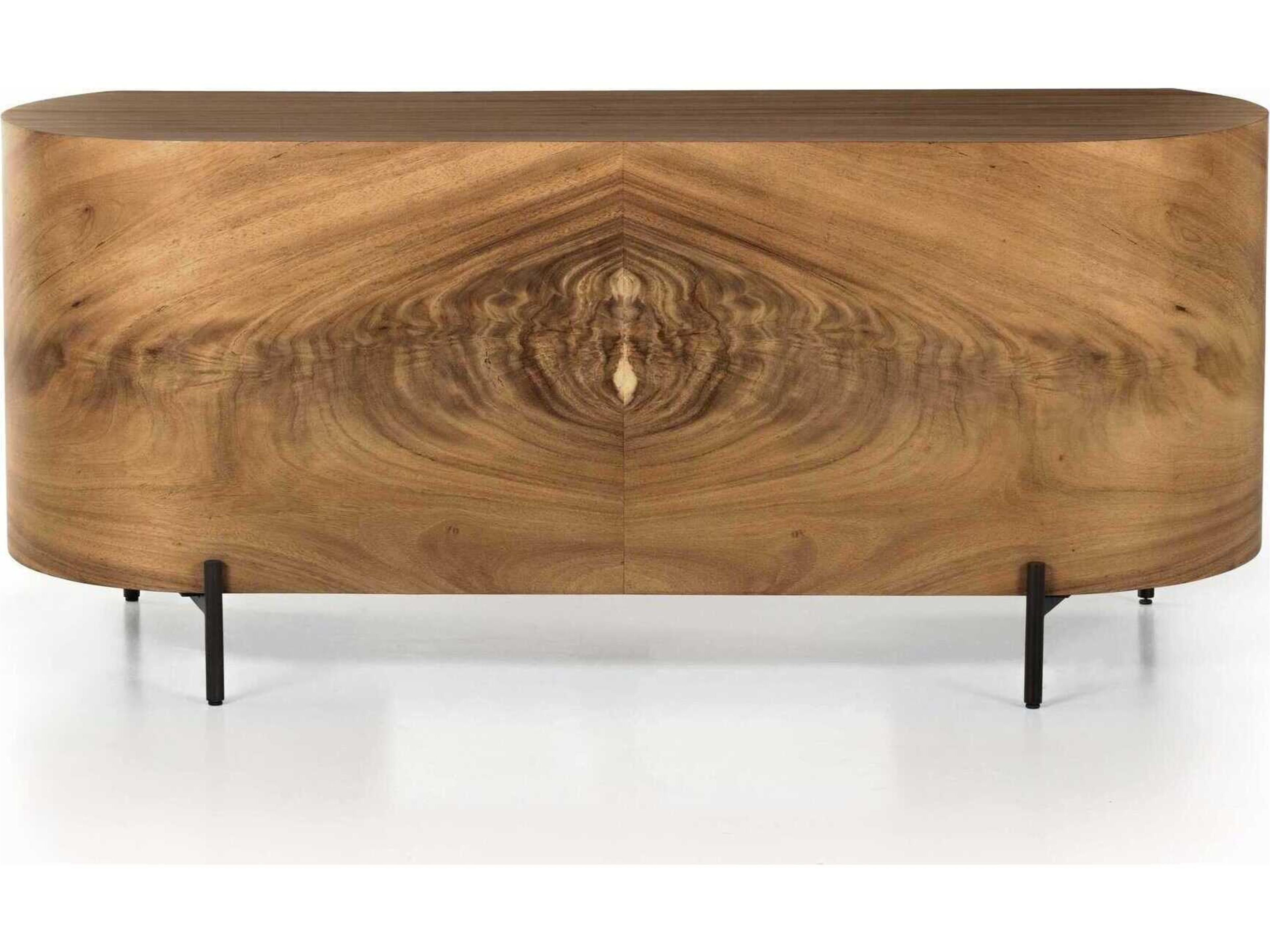 Four Hands Wesson Lunas Gold Guanacaste Bronzed Iron Brown Executive Desk