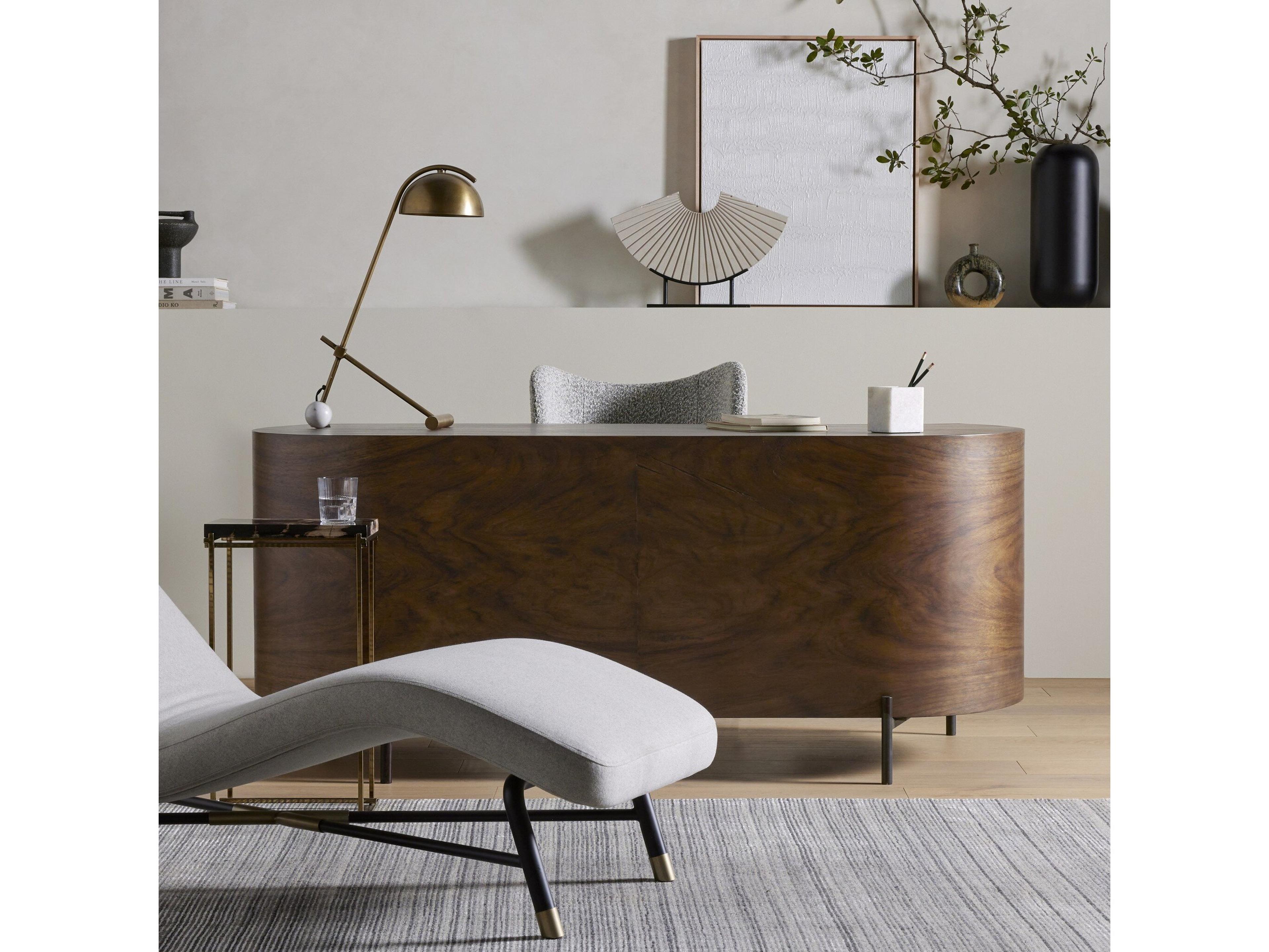 Four Hands Wesson Lunas Caramel Guanacaste Executive Desk