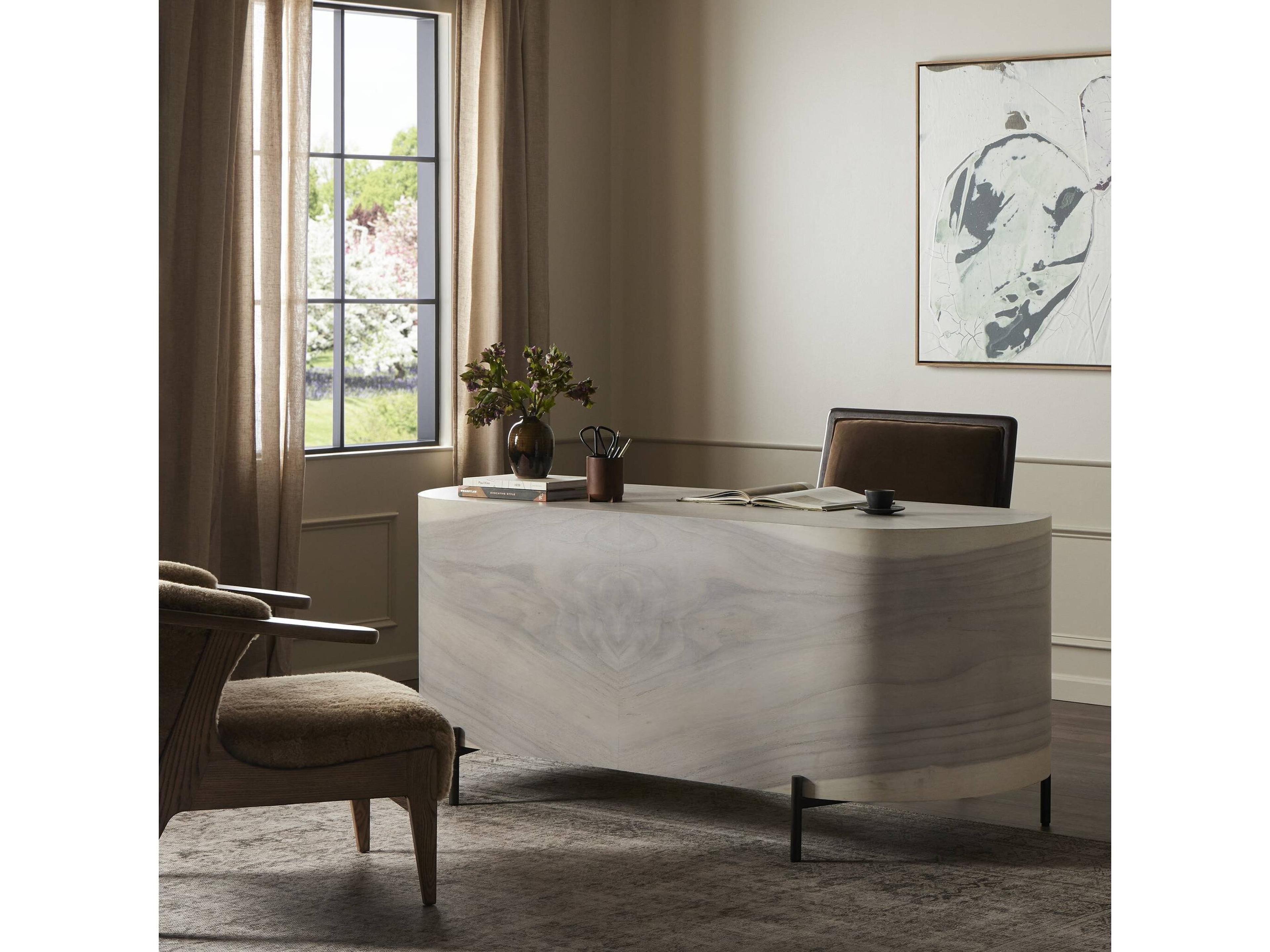 Four Hands Wesson Lunas Beige Executive Desk