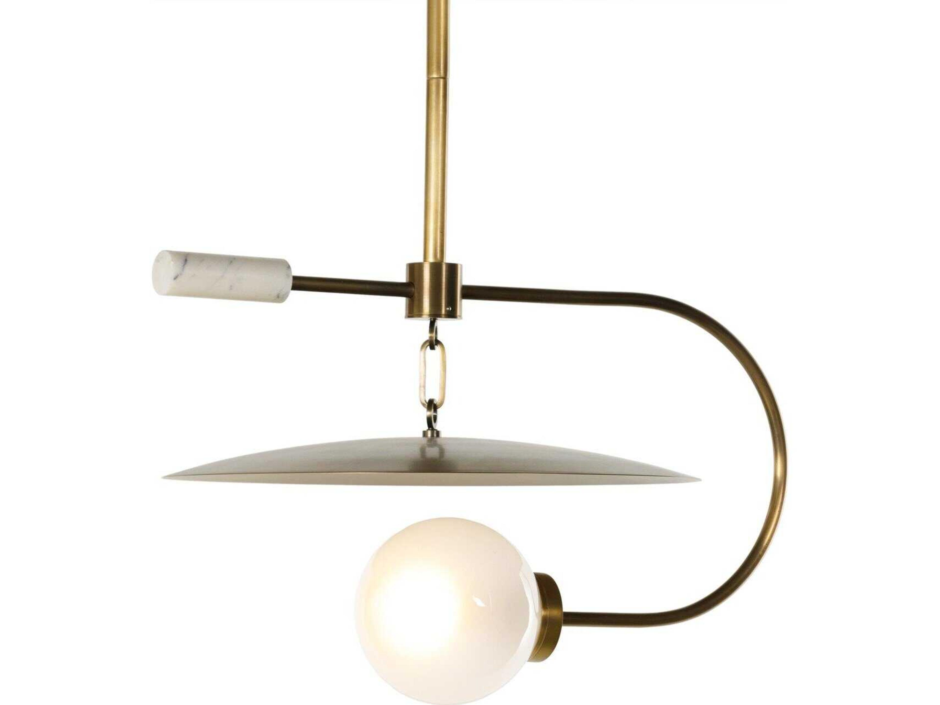 Camden 1-Light Brass Glass LED Bowl Linear Pendant