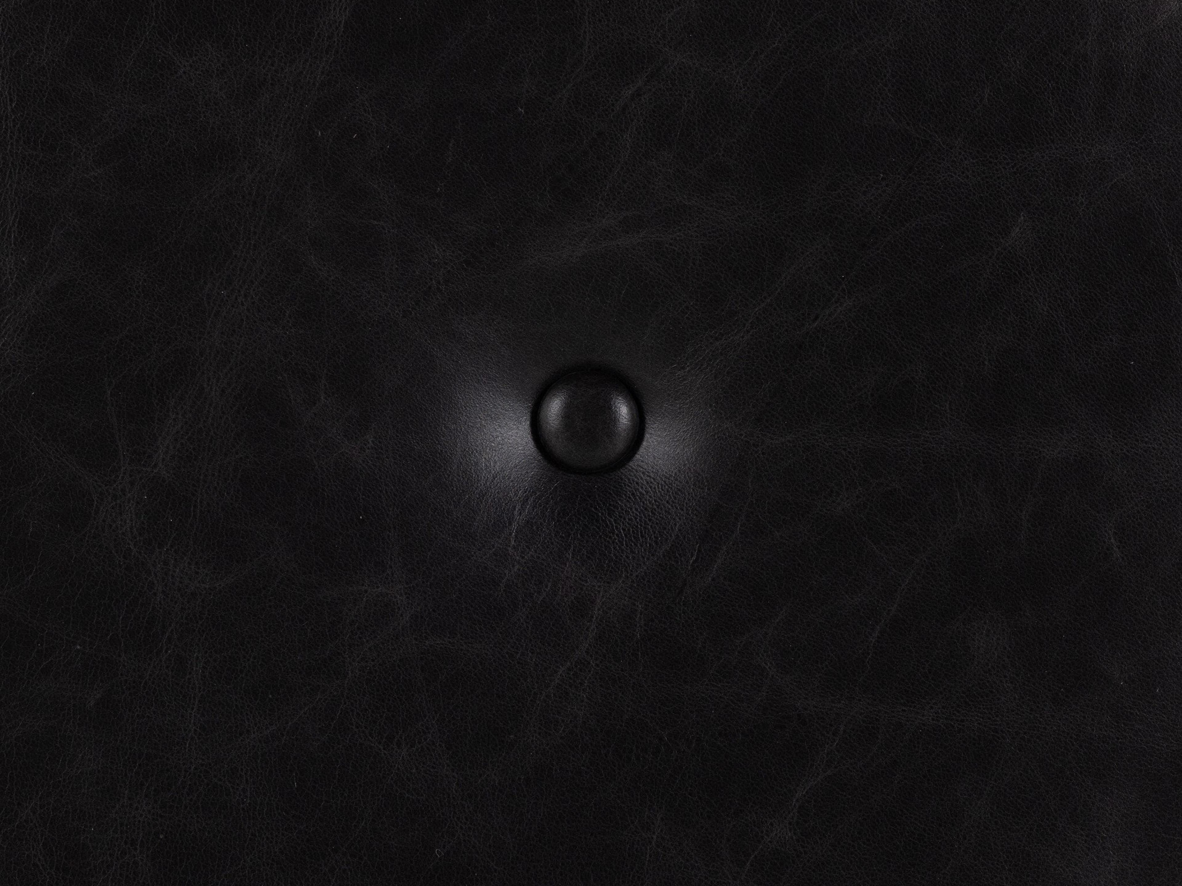 Four Hands Townsend Edwyn Small Sable Beech Sonoma Black Gunmetal Brown Leather Ottoman