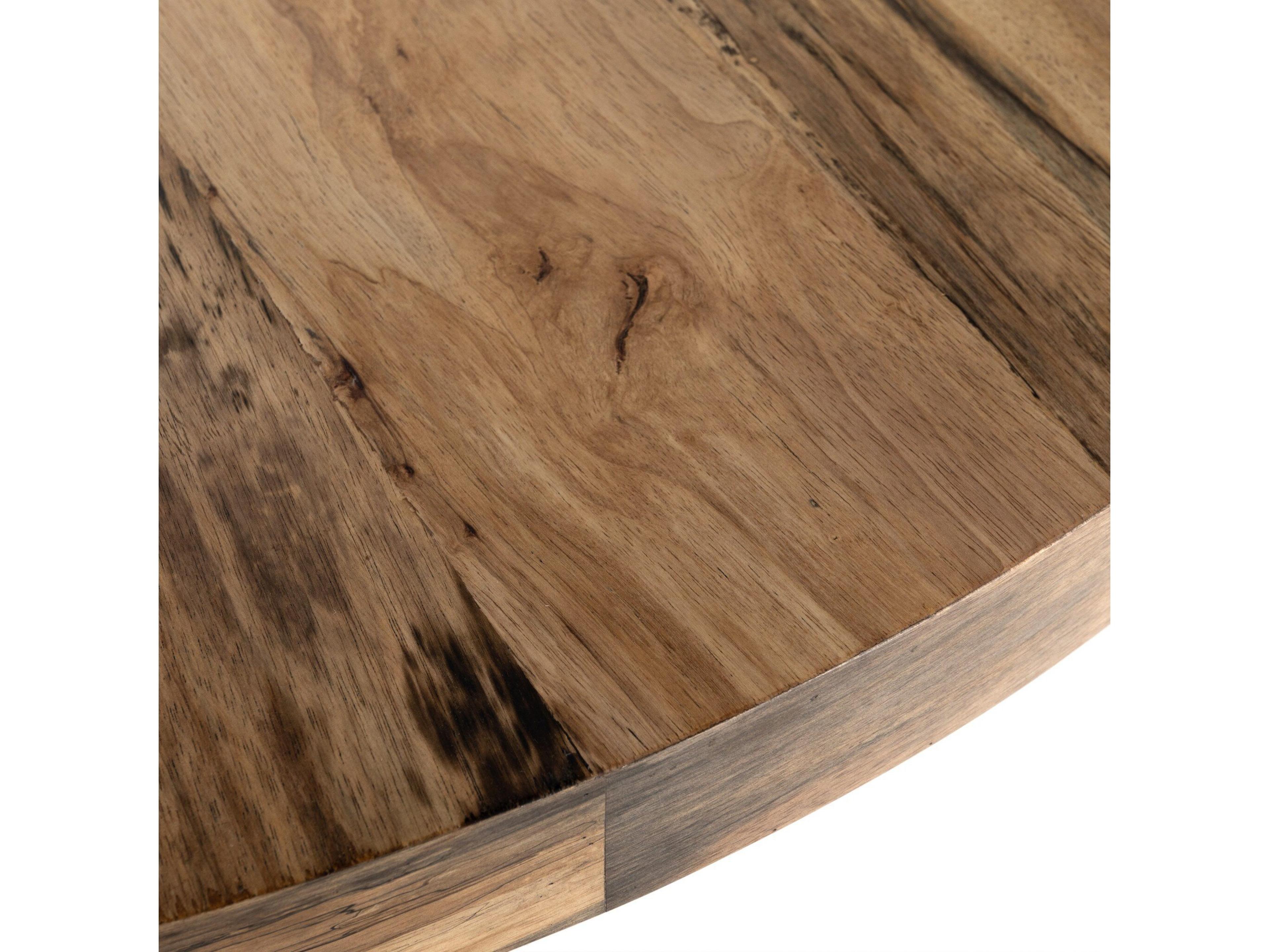 Luxecor Globetrotter Hudson Round Wood Spalted Primavera Dining Table