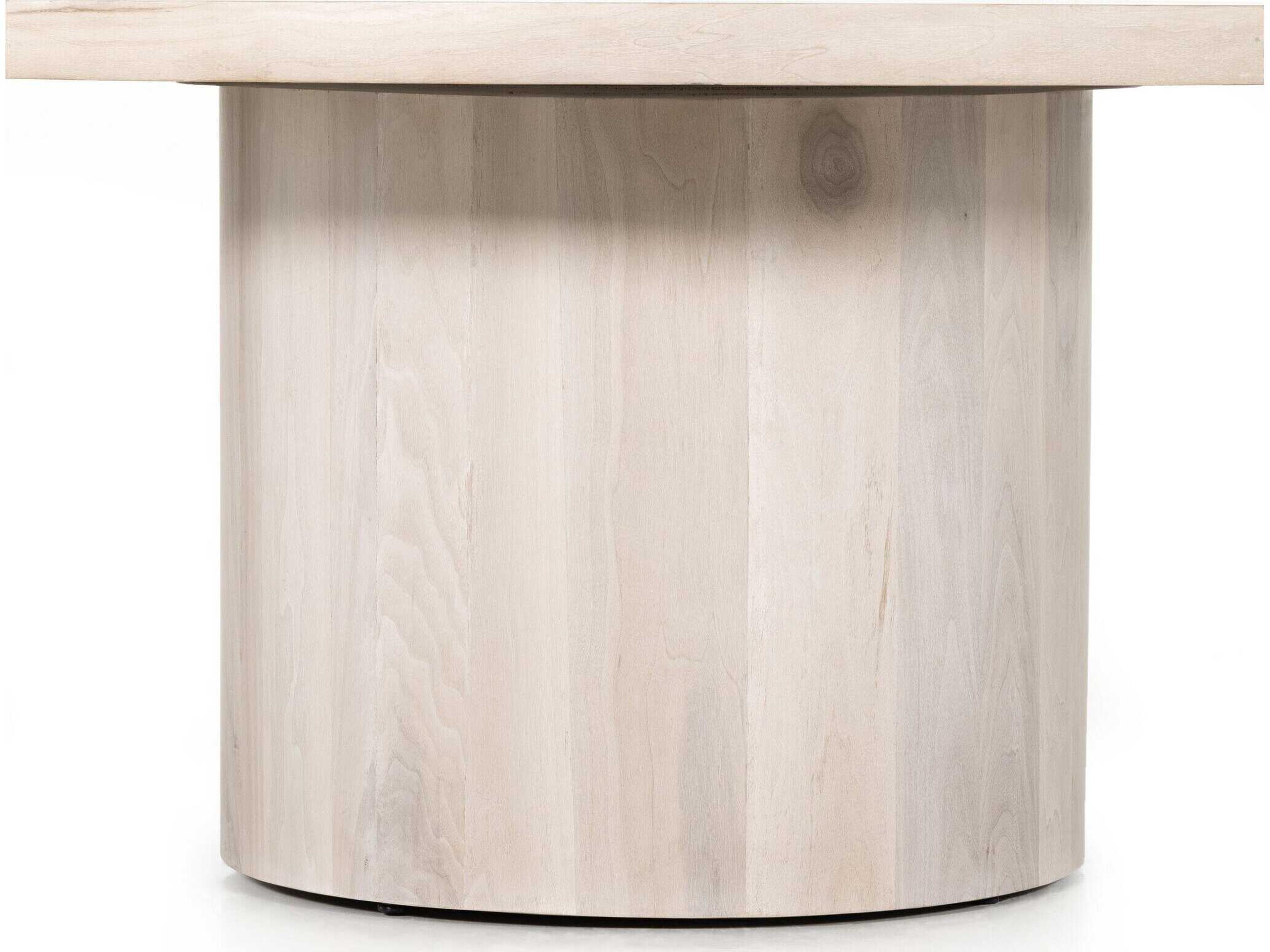 Four Hands Wesson Hudson Round Wood Ashen Walnut Natural Yukas Dining Table