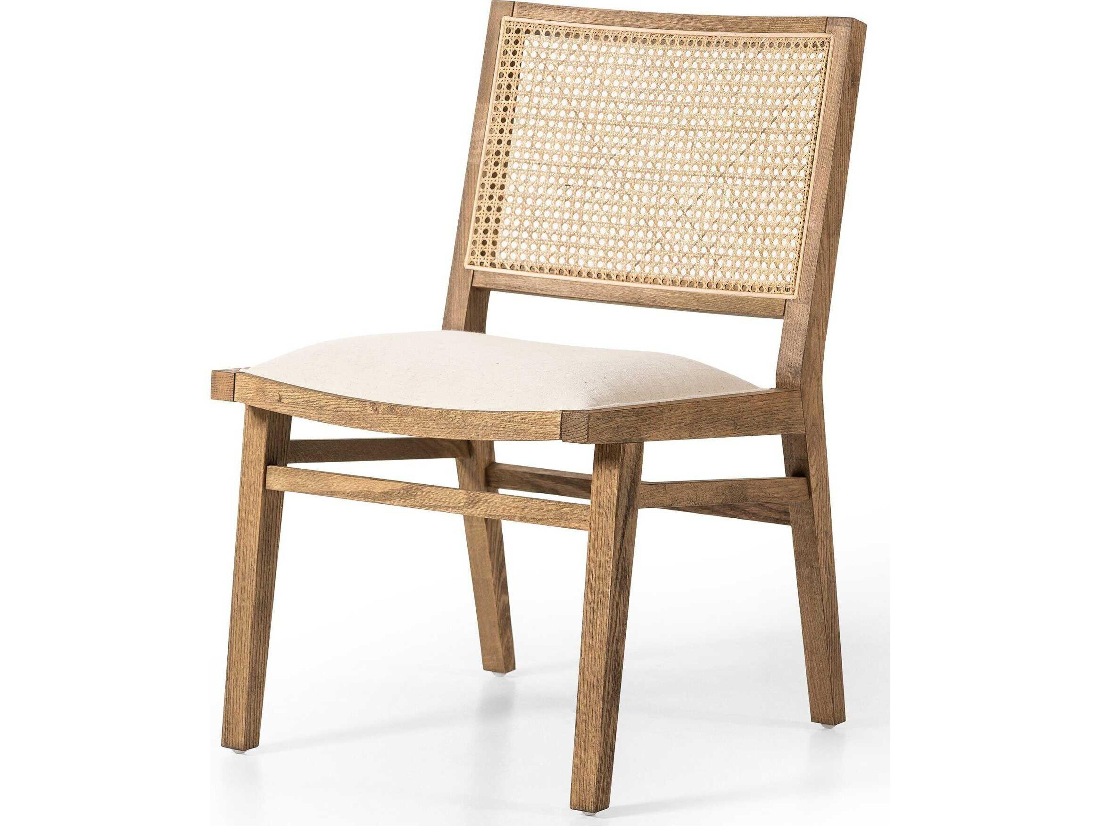 Caswell Sage Savile Flax Upholstered Oak Wood Dining Chair