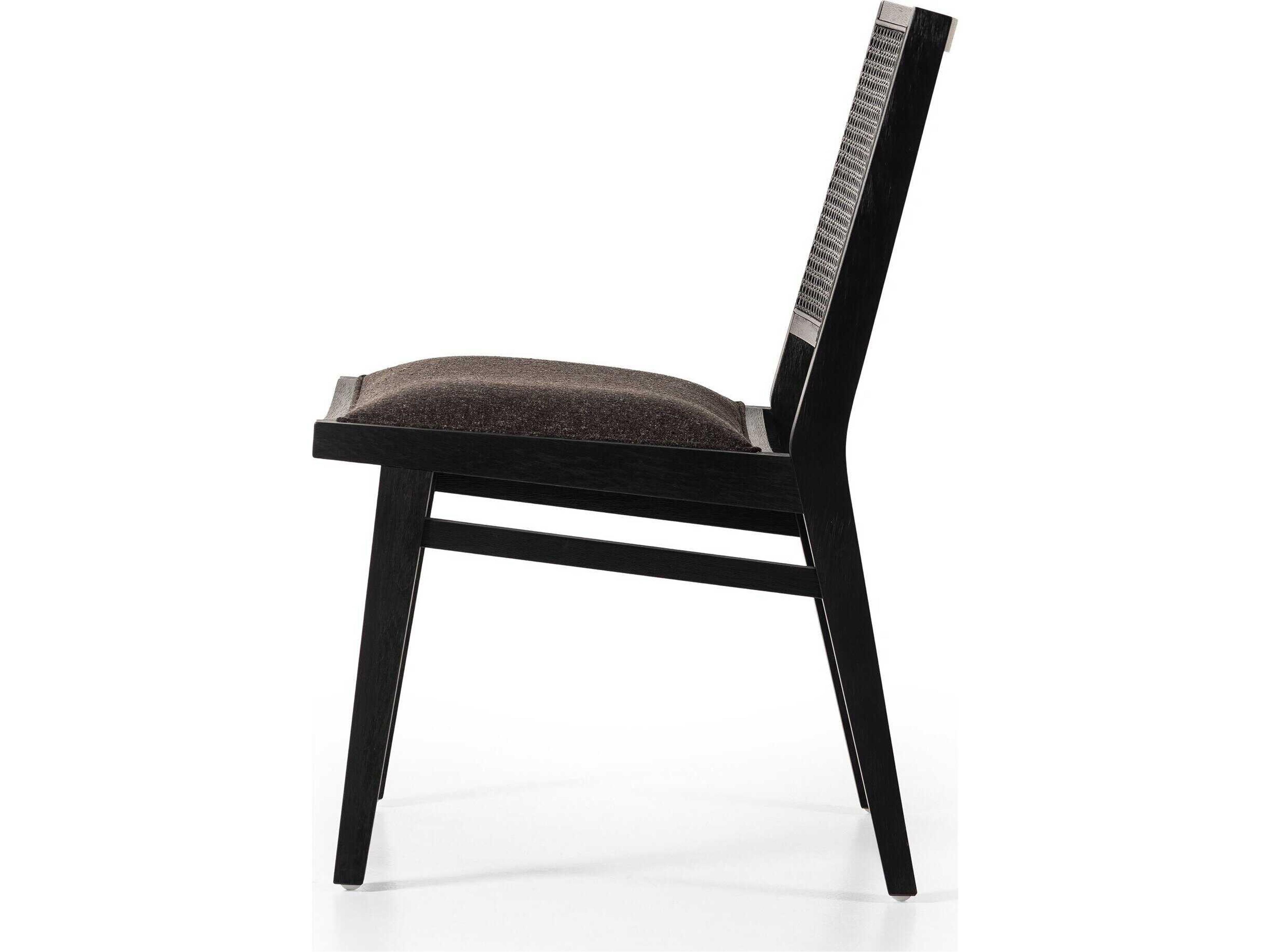 Four Hands Caswell Sage Antwerp Noir Upholstered Beech Wood Dining Chair