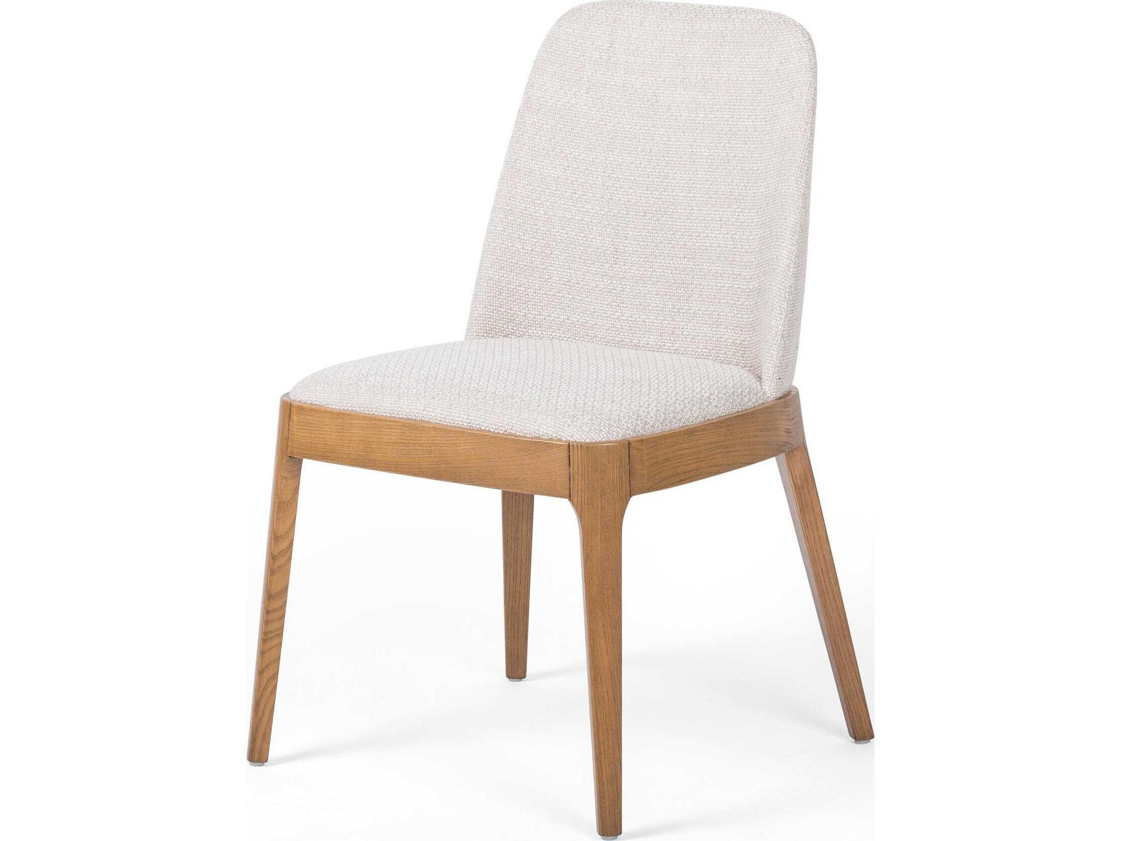 Townsend Bryce Solid Wood Beige Upholstered Side Dining Chair