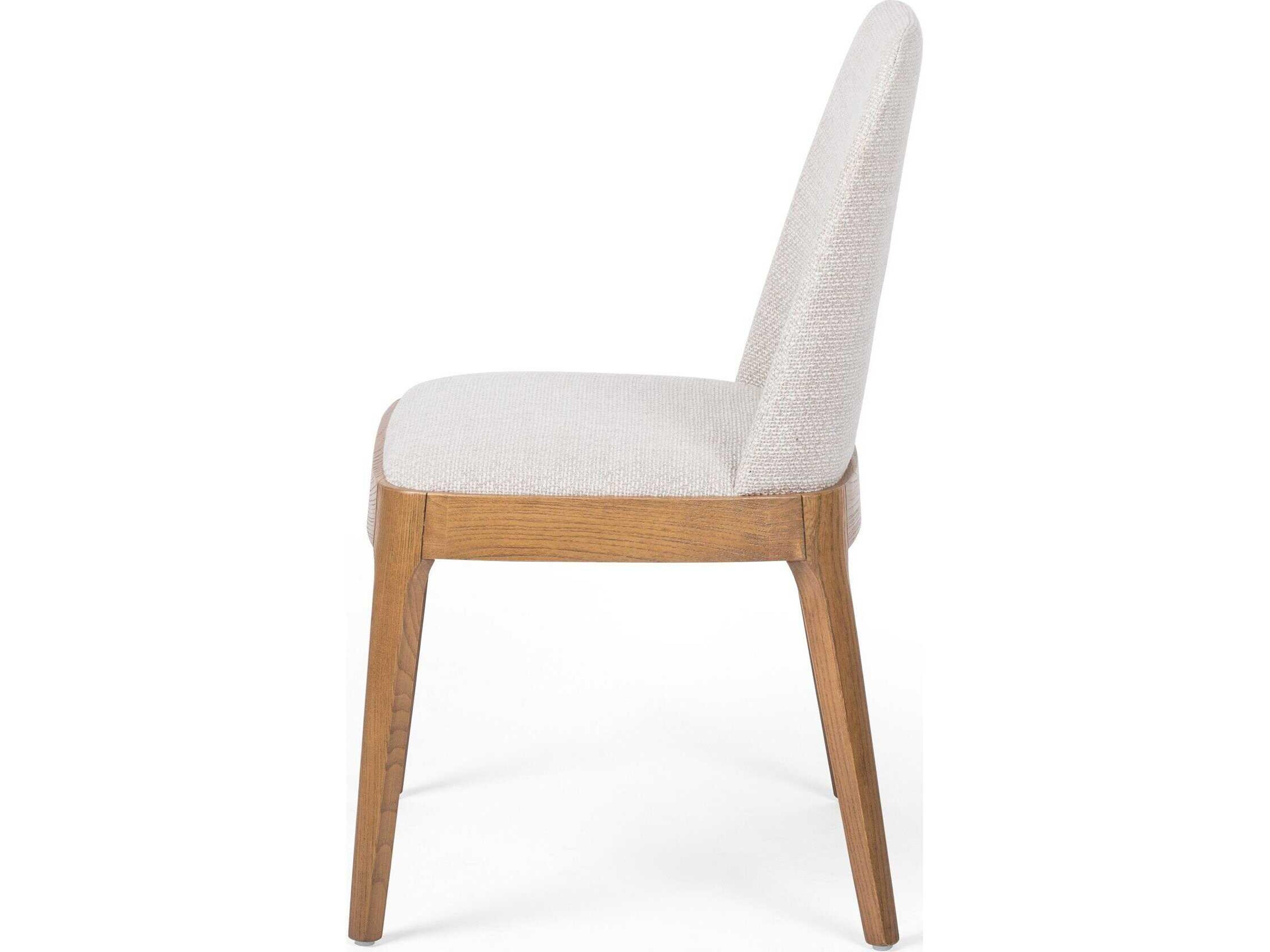 Four Hands Townsend Bryce Solid Wood Beige Upholstered Side Dining Chair