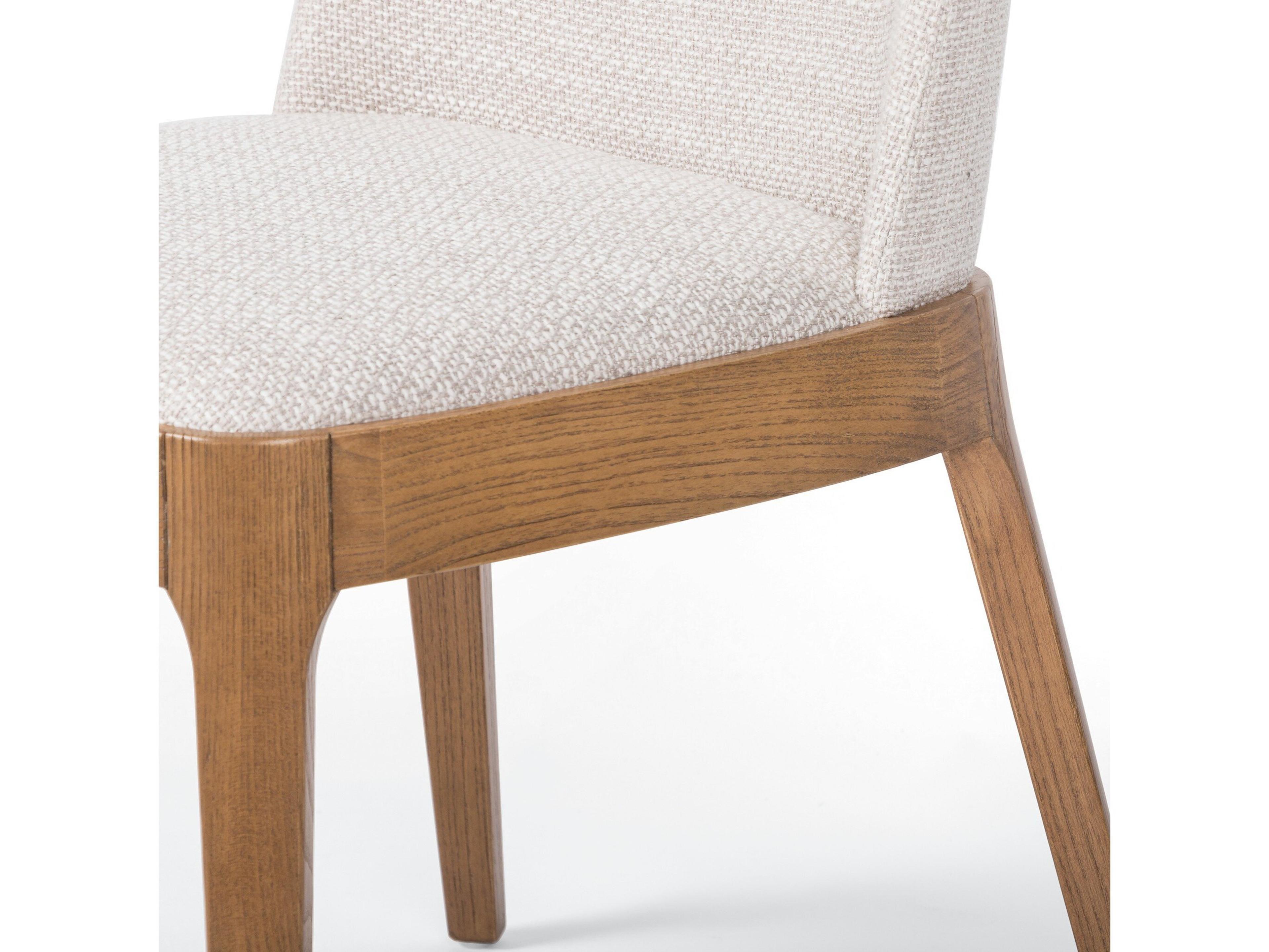 Four Hands Townsend Bryce Solid Wood Beige Upholstered Side Dining Chair