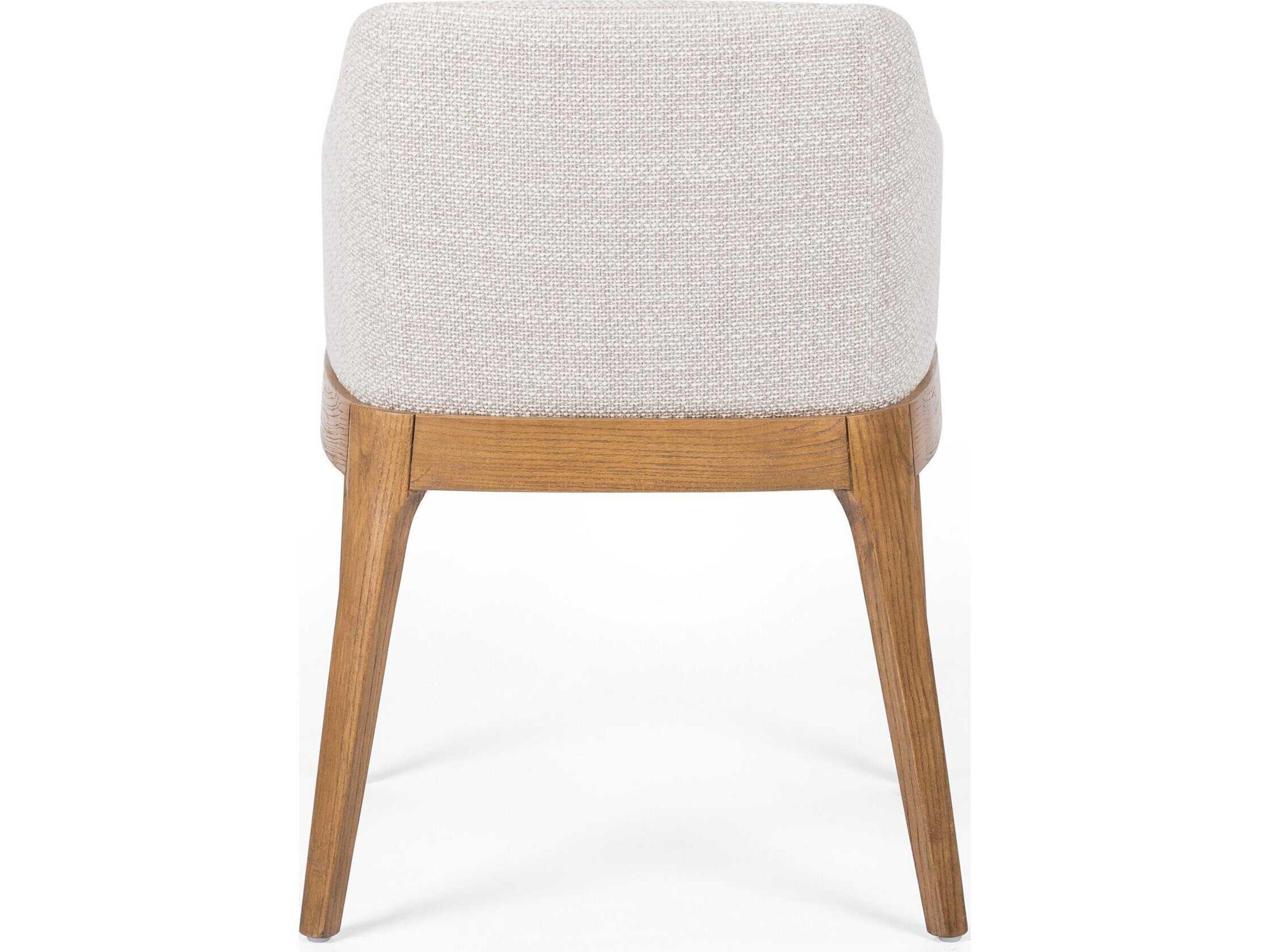 Four Hands Townsend Bryce Solid Wood Beige Upholstered Arm Dining Chair