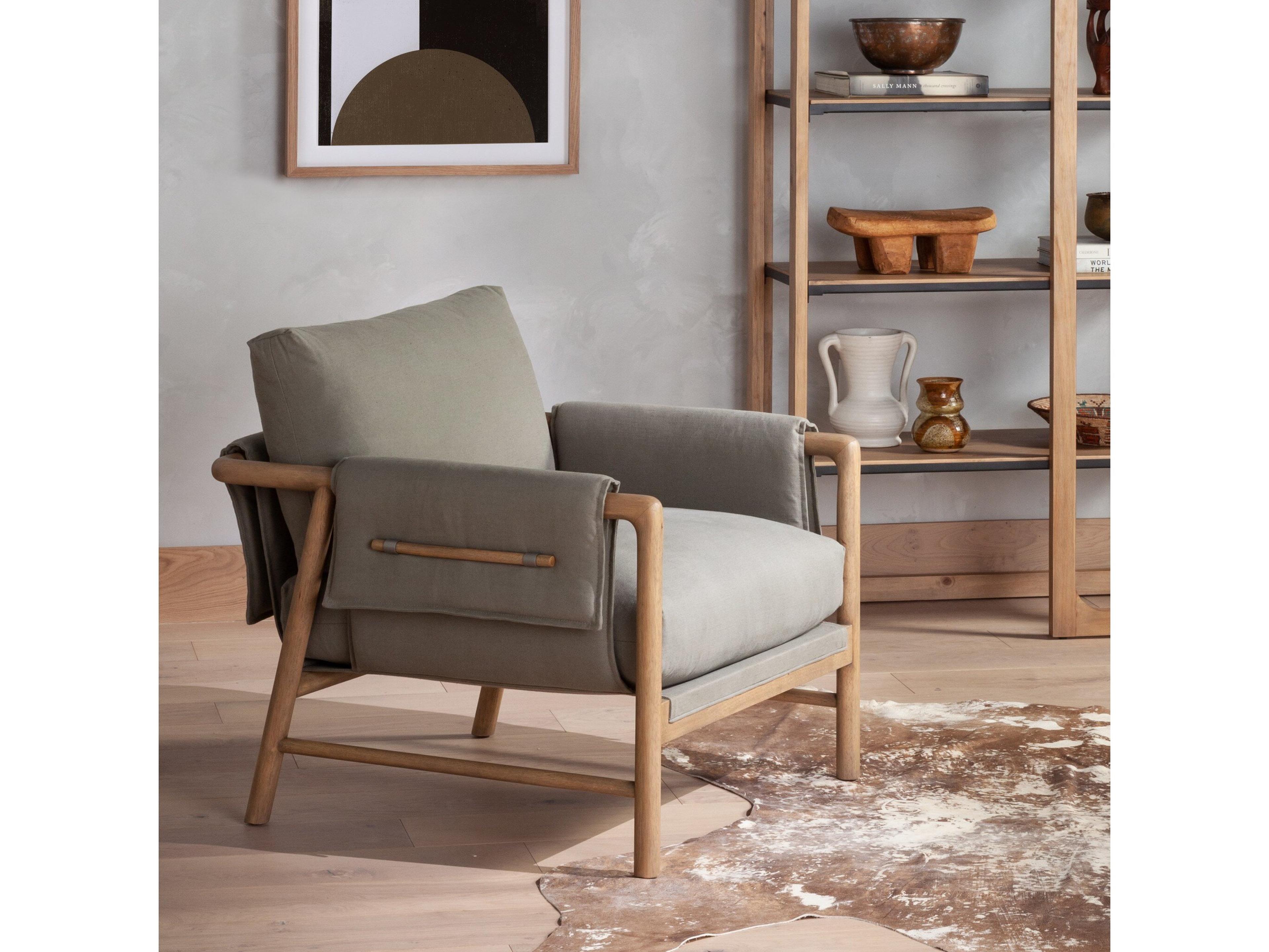 Four Hands Belfast Harrison Green Fabric Accent Chair