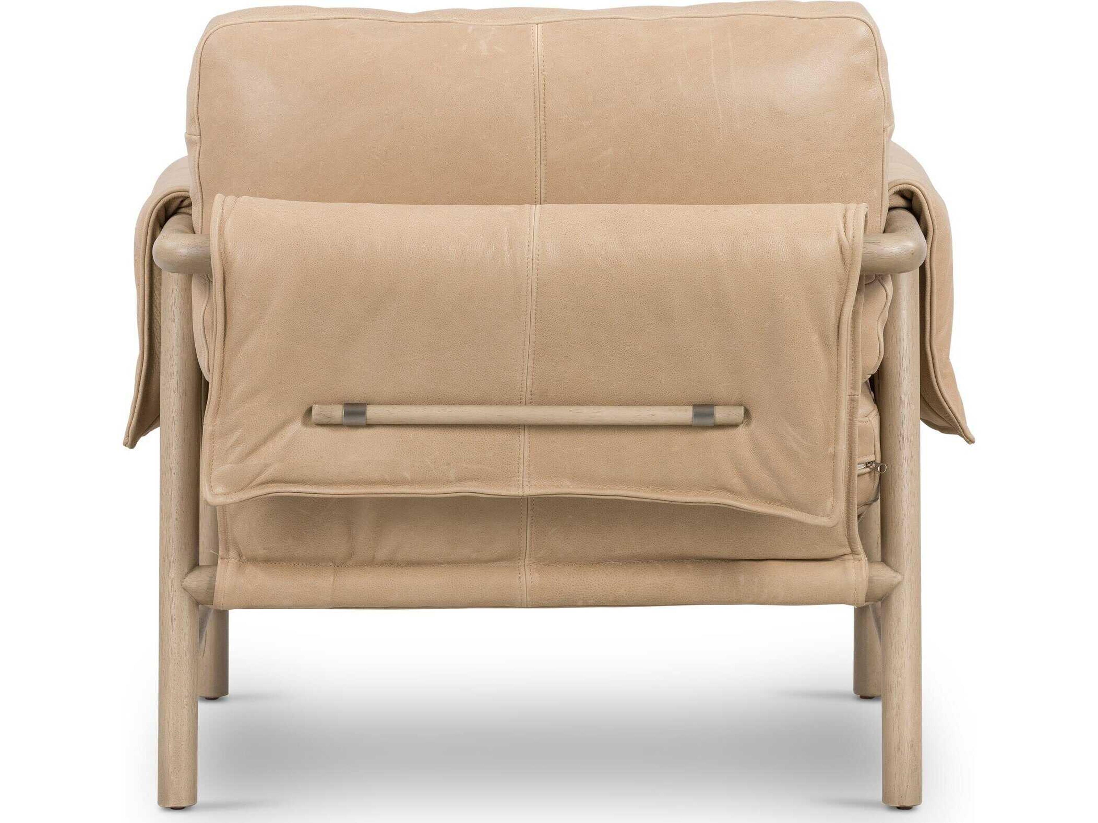 Four Hands Belfast Harrison Brown Leather Accent Chair