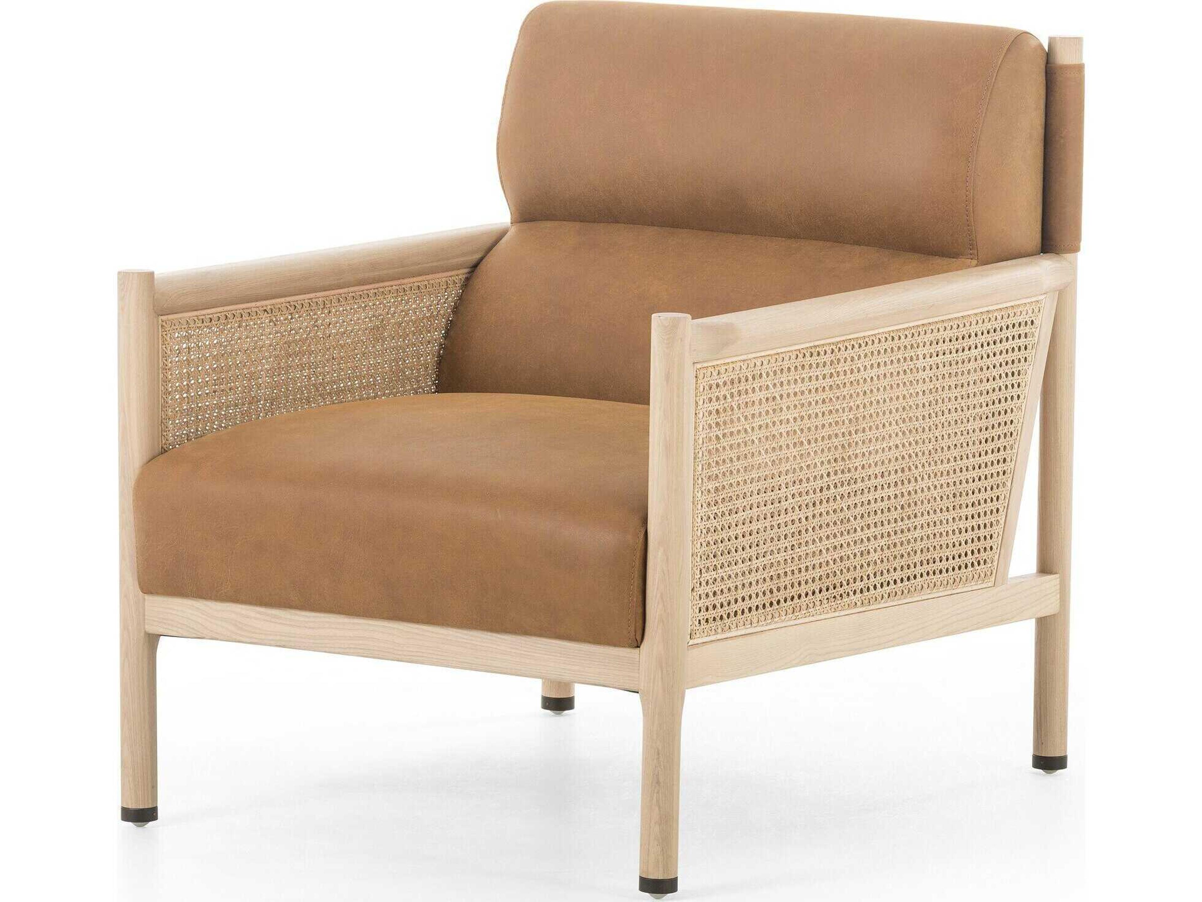 Kensington Kempsey Brown Leather Accent Chair