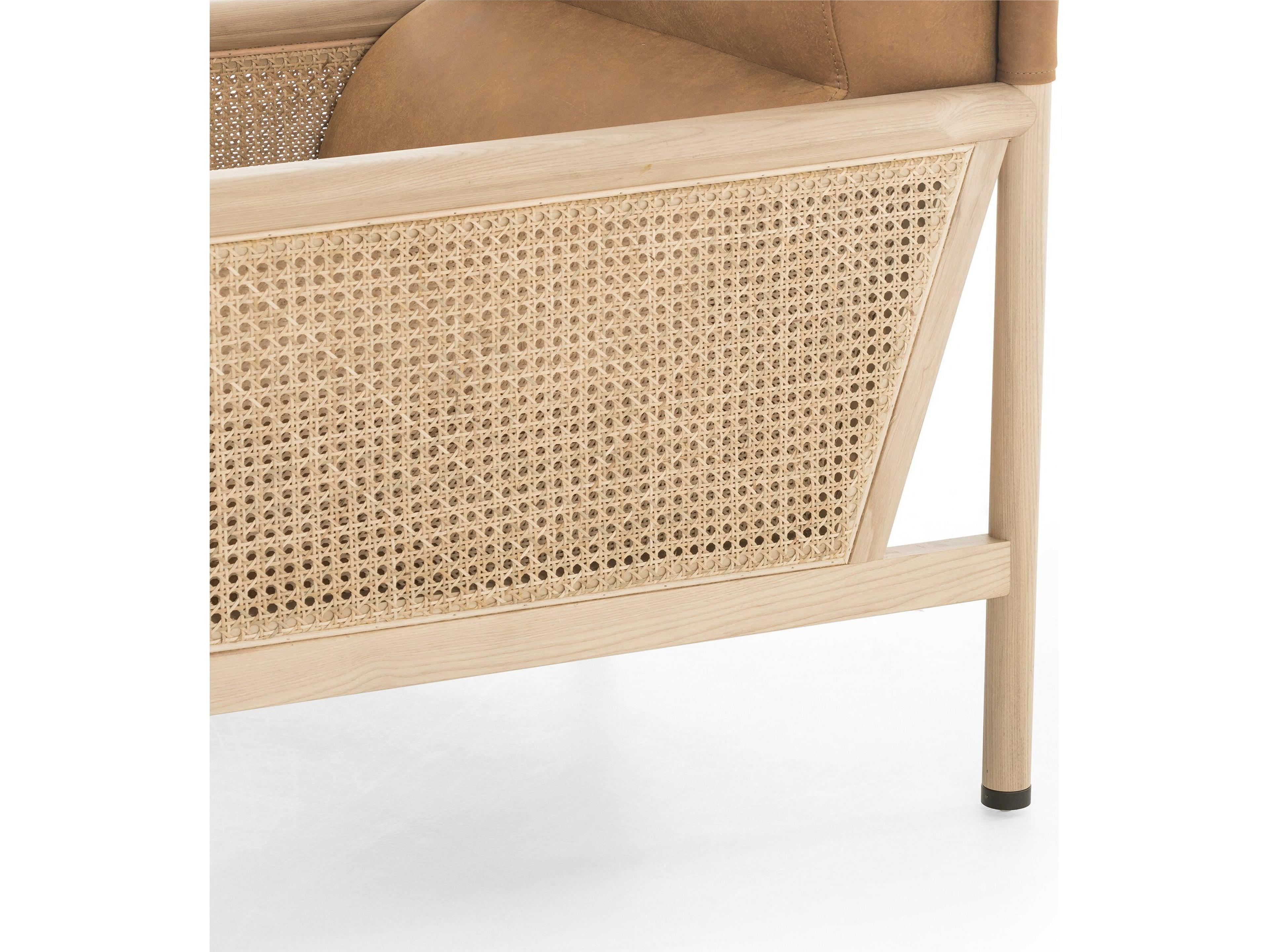 Four Hands Kensington Kempsey Brown Leather Accent Chair