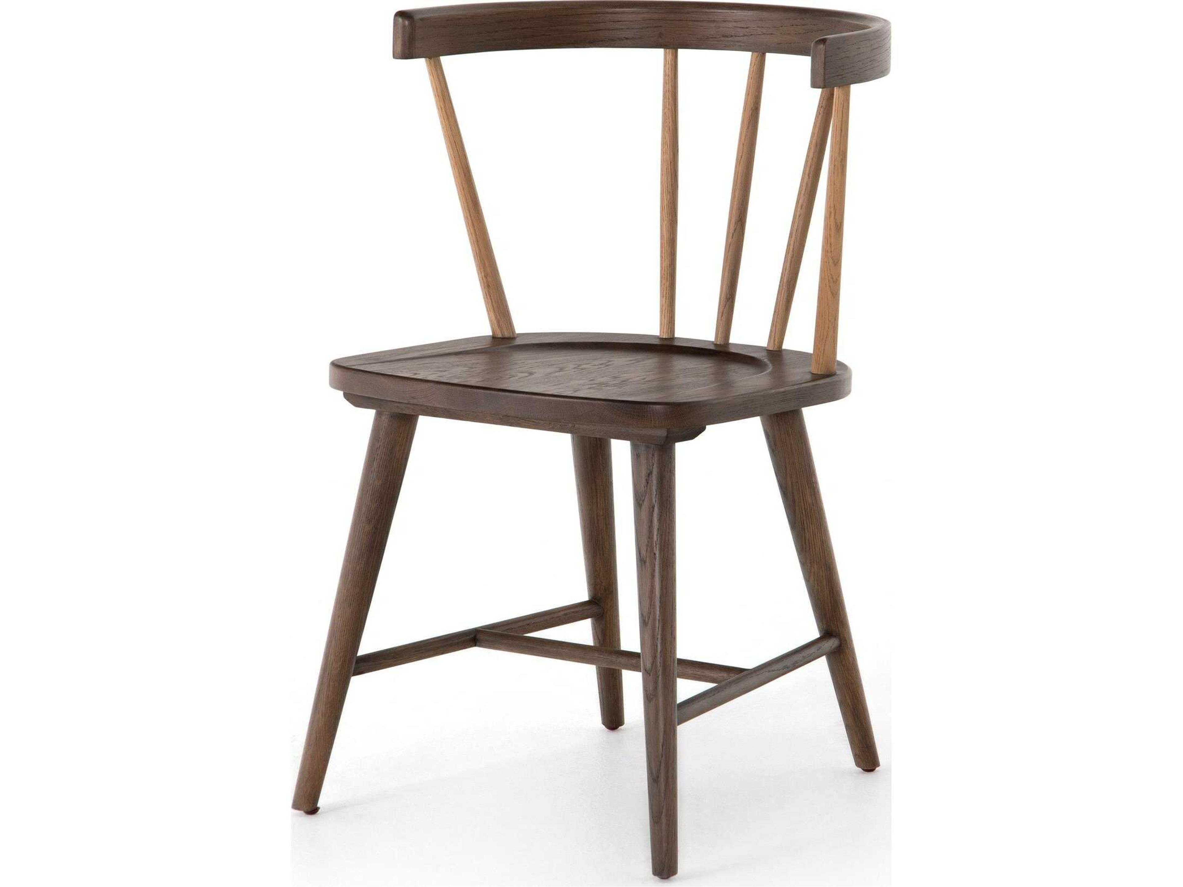 Belfast Naples Oak Wood Brown Side Dining Chair