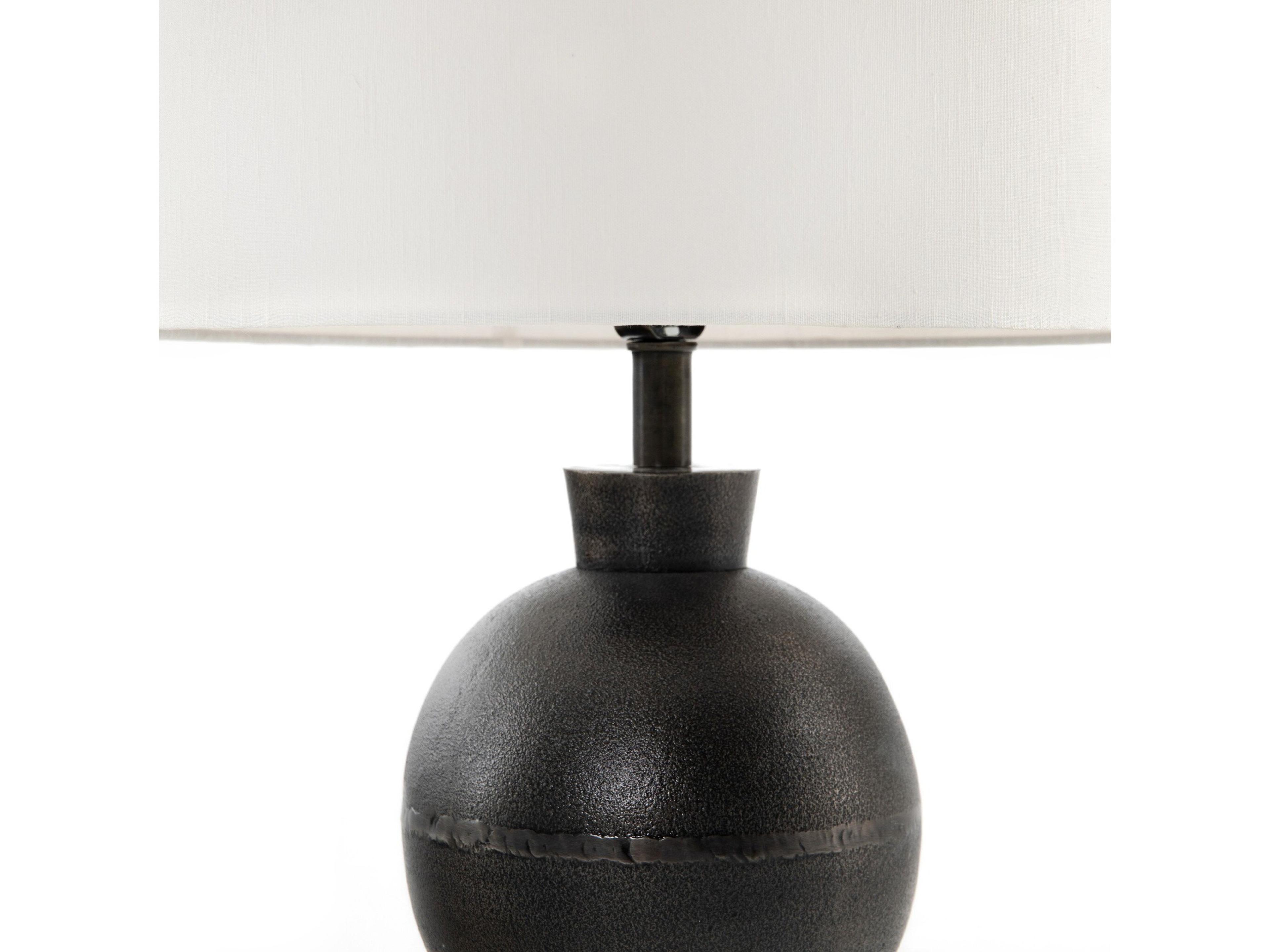 Four Hands Asher Textured Black Buffet Lamp