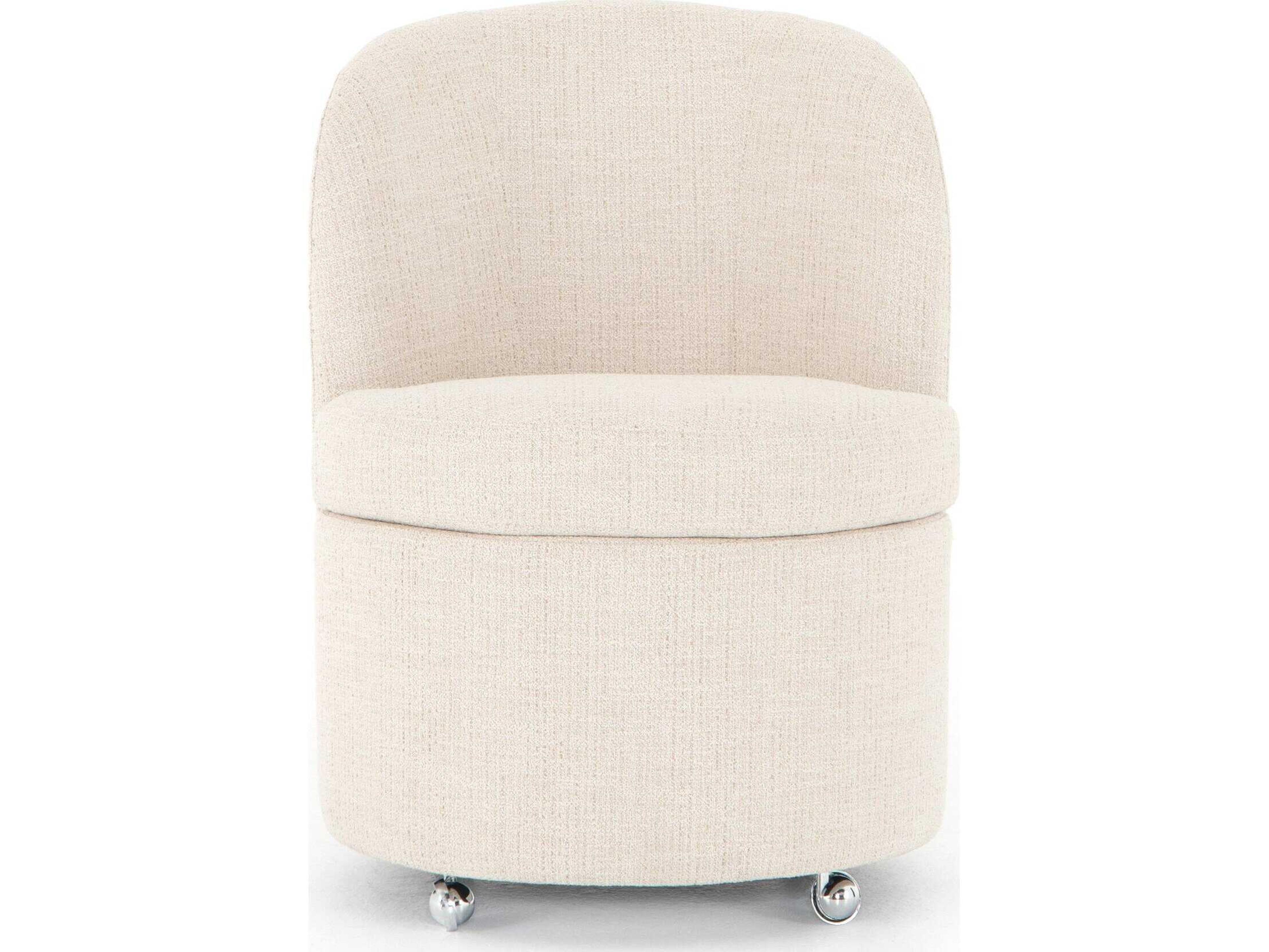 Four Hands Grayson Gloria White Upholstered Side Dining Chair