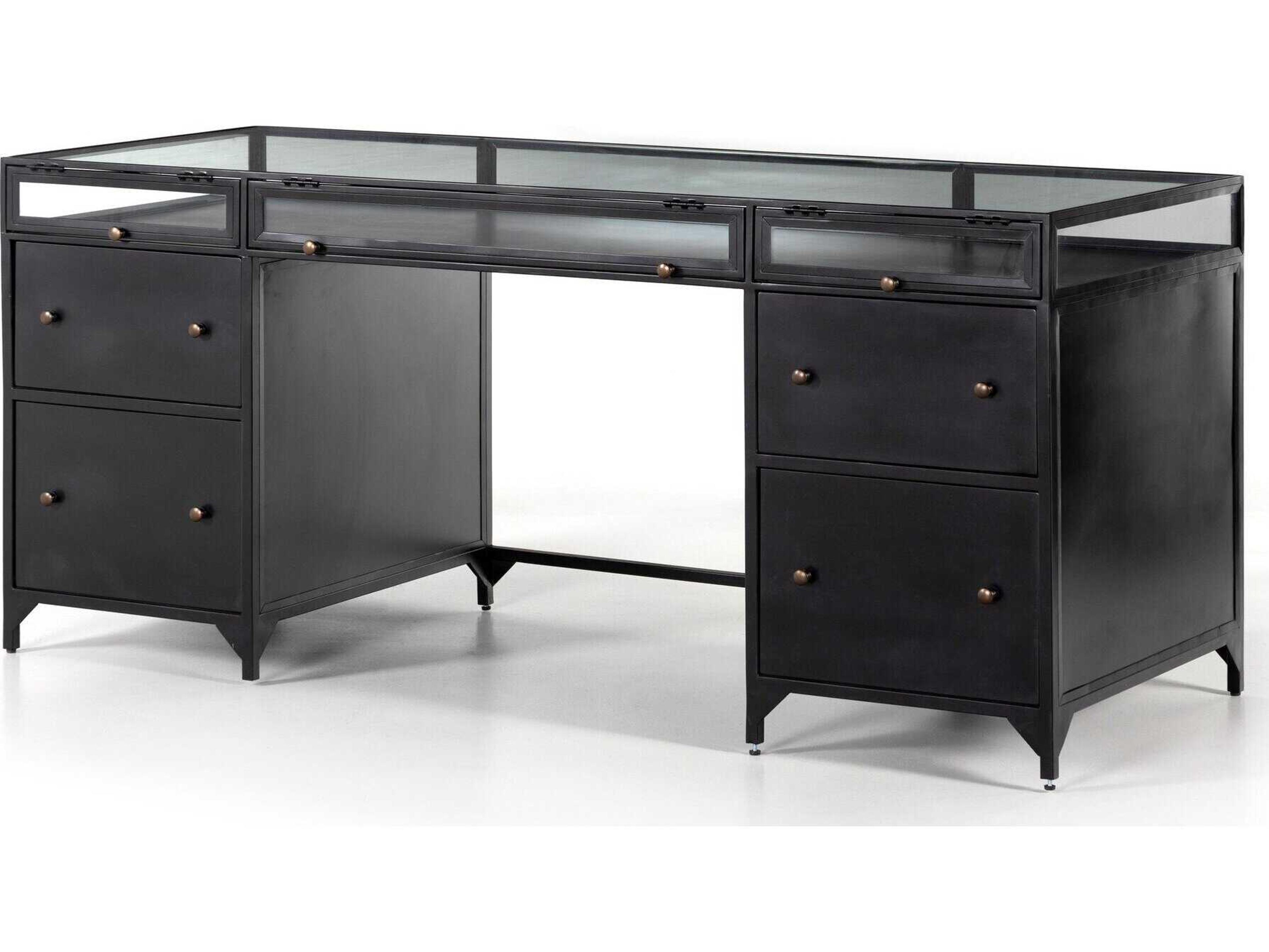 Belmont Shadow Box Executive Desk Black