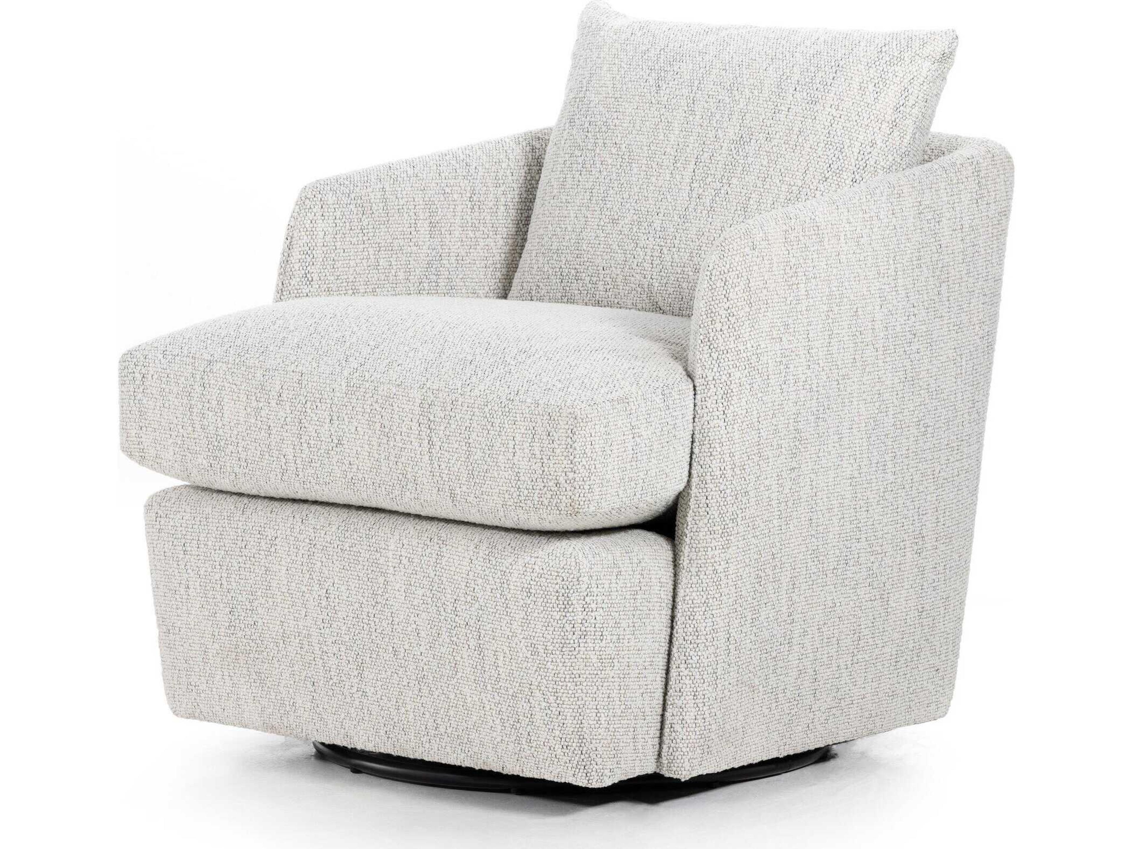 Centrale Whittaker Swivel Gray Fabric Accent Chair