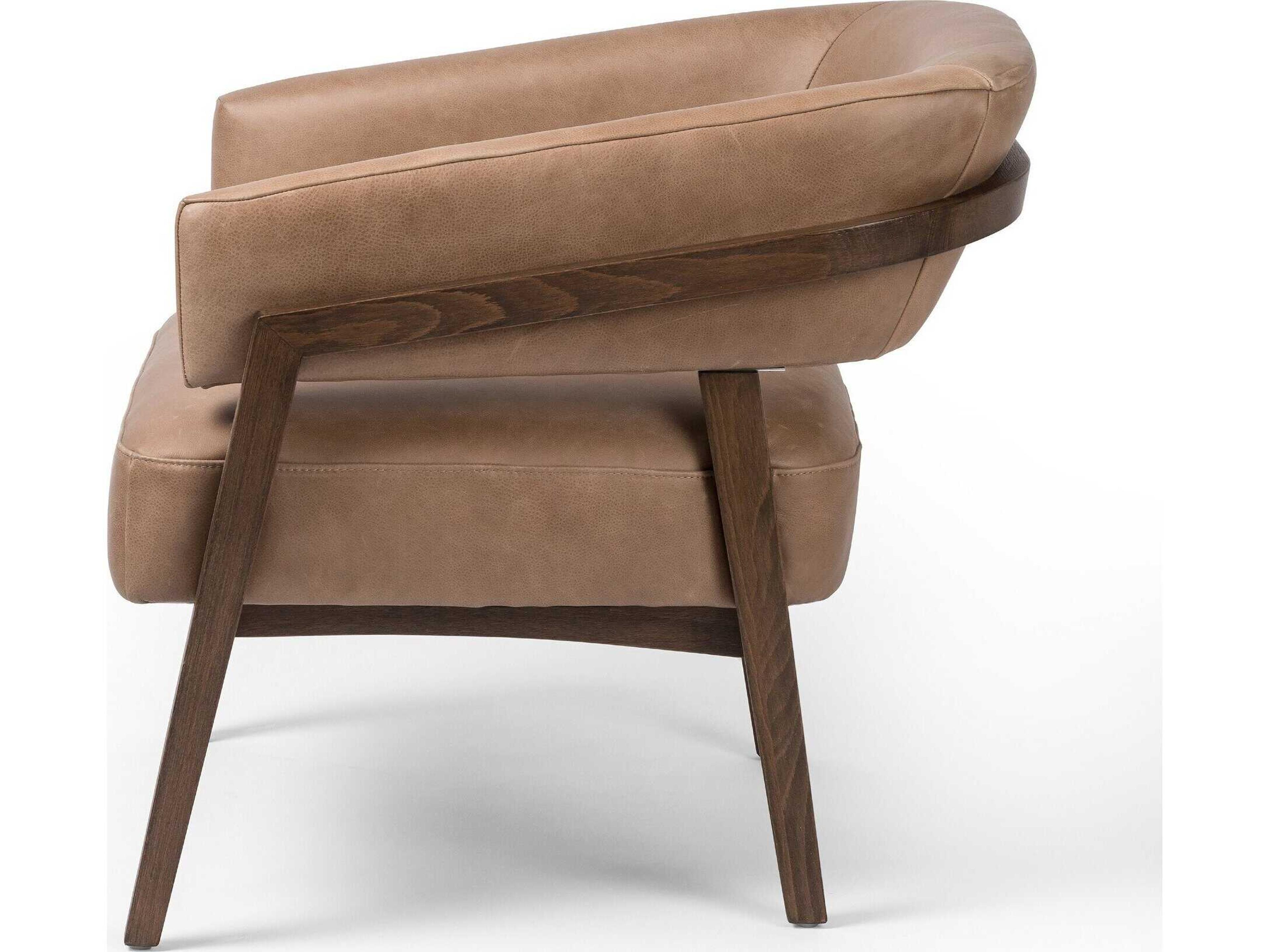 Luxecor Globetrotter Dexter Palermo Drift Leather Accent Chair