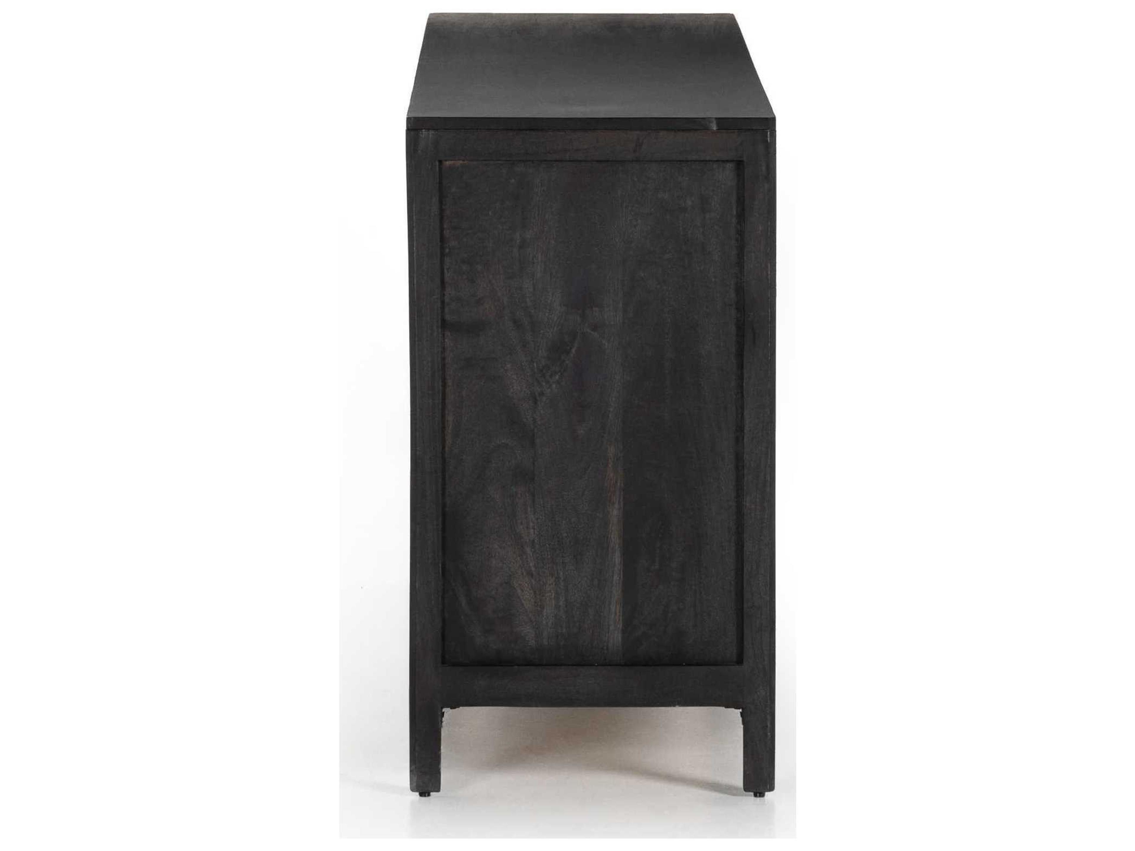 Four Hands Prescott Sydney 6-Drawers Black Mango Wood Double Dresser
