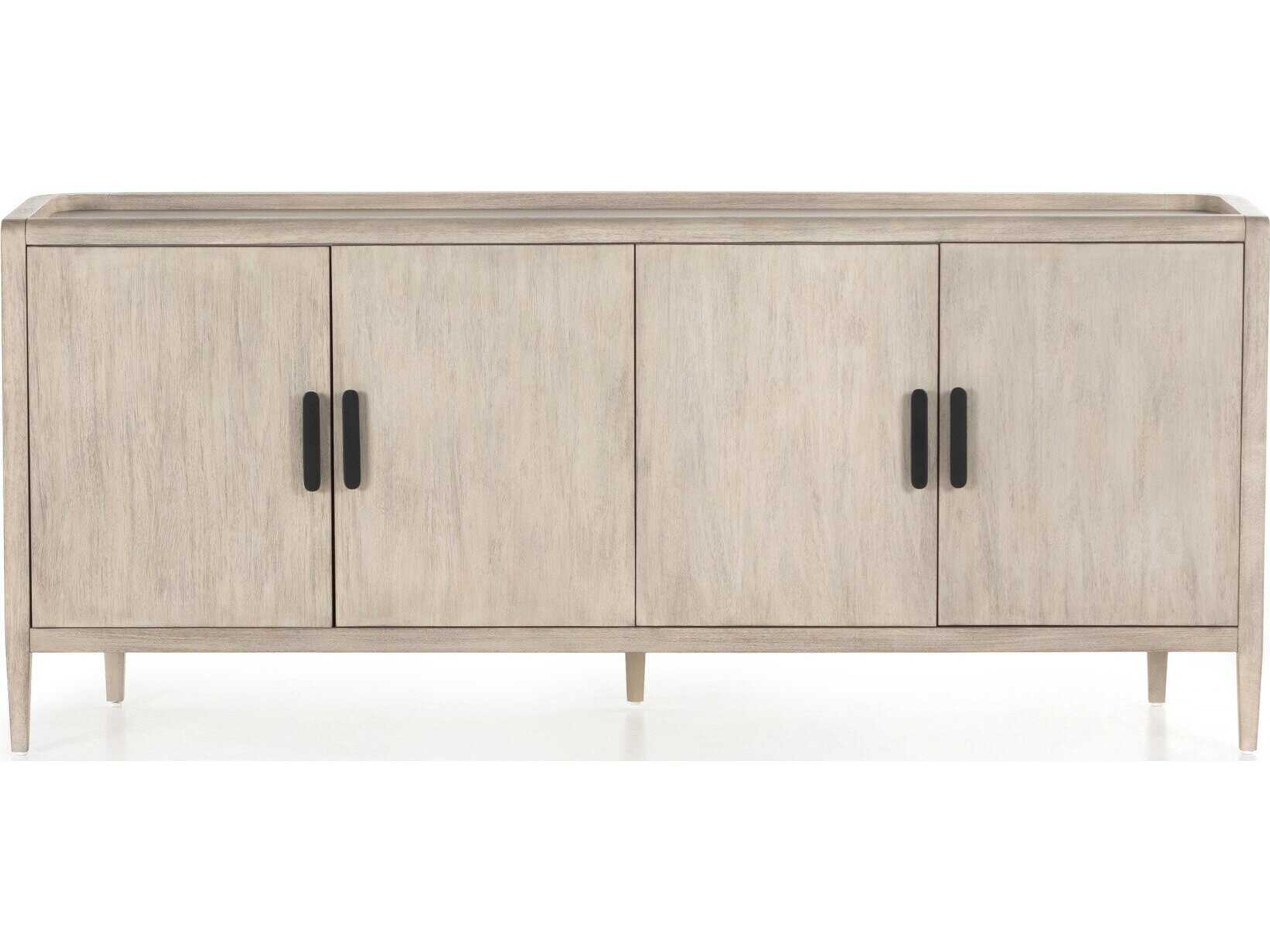 Four Hands Callahan Arlo 75" Mahogany Wood Ash Grey Black Sideboard