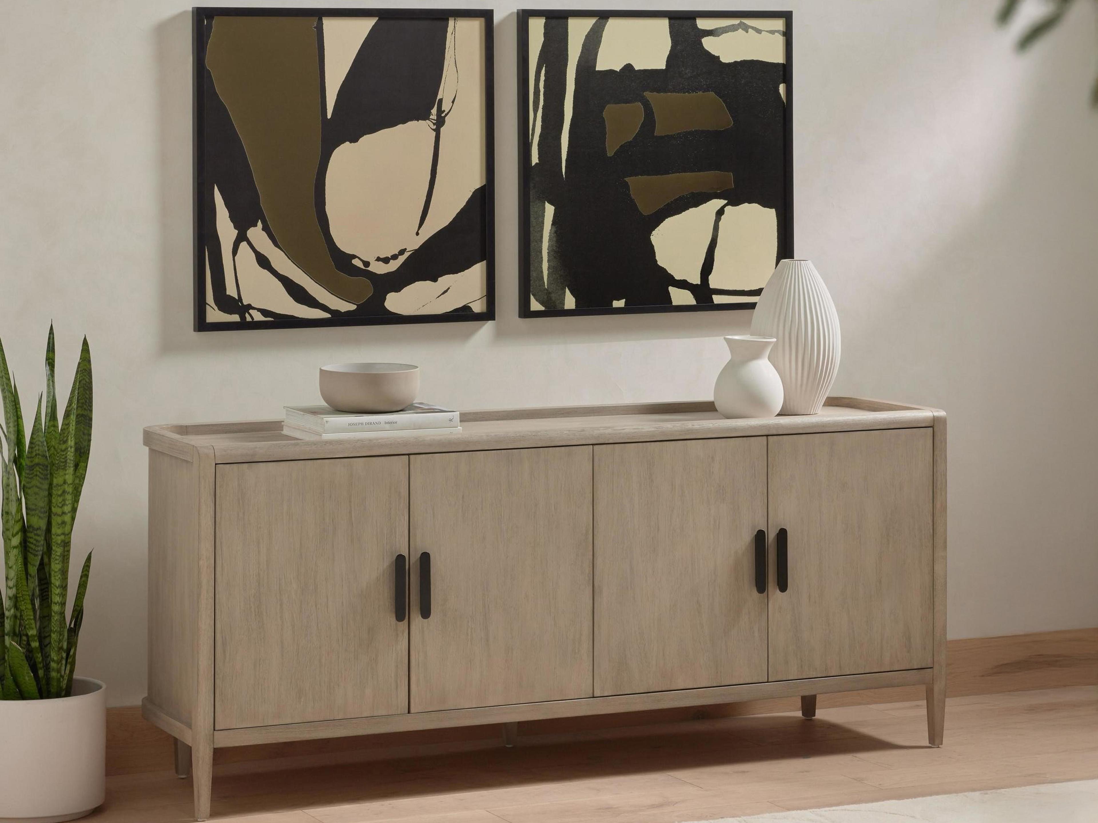 Four Hands Callahan Arlo 75" Mahogany Wood Ash Grey Black Sideboard