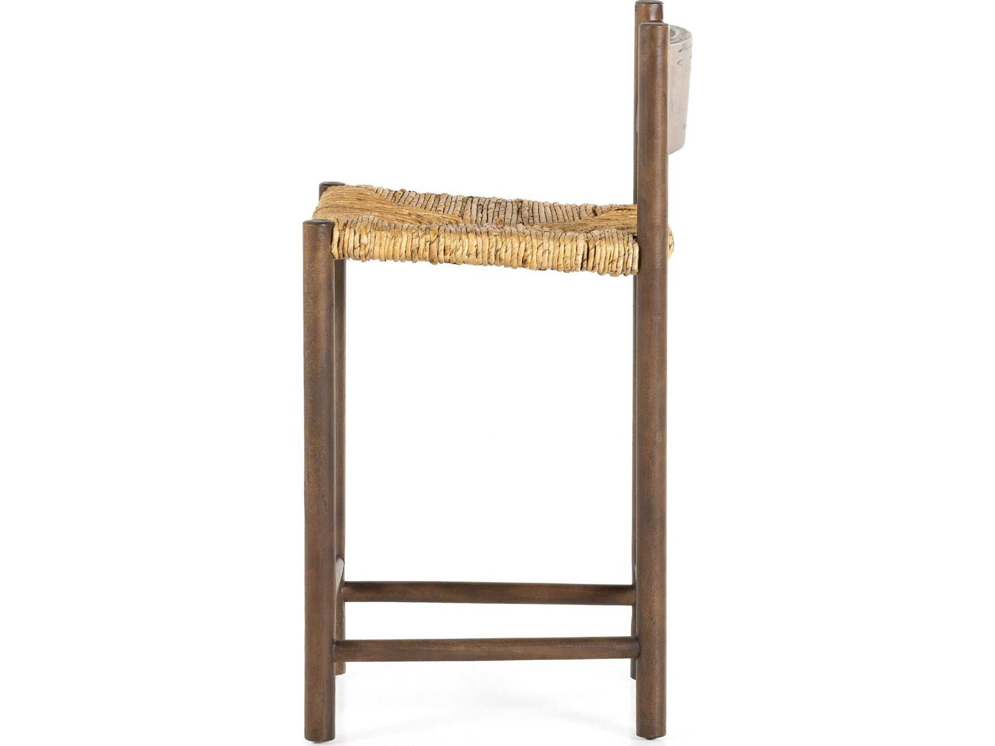 Four Hands Grass Roots Largo Mango Wood Russet Slight Dark Bleaching Counter Stool