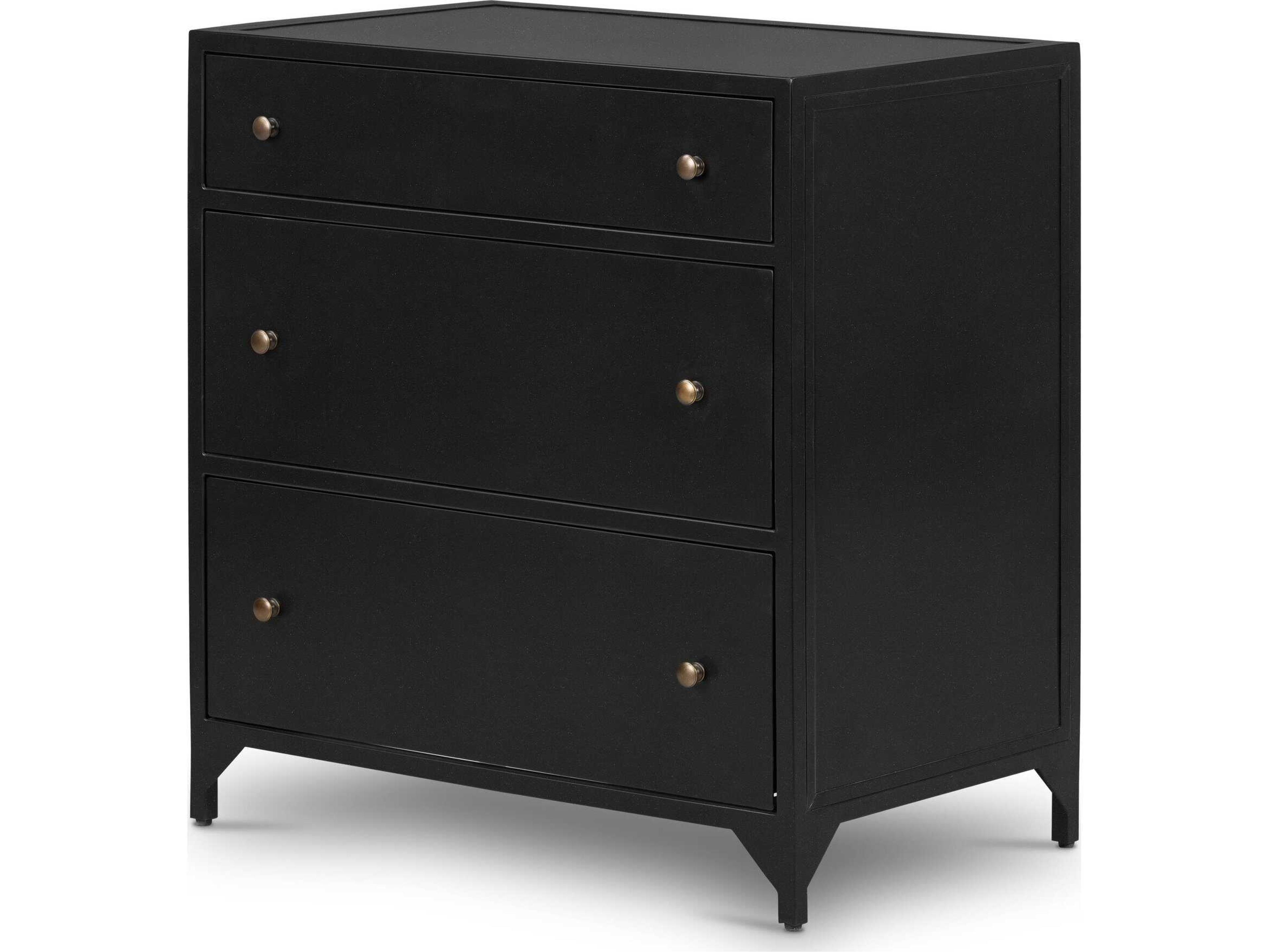 Belmont Belmont Black Large Storage Nightstand