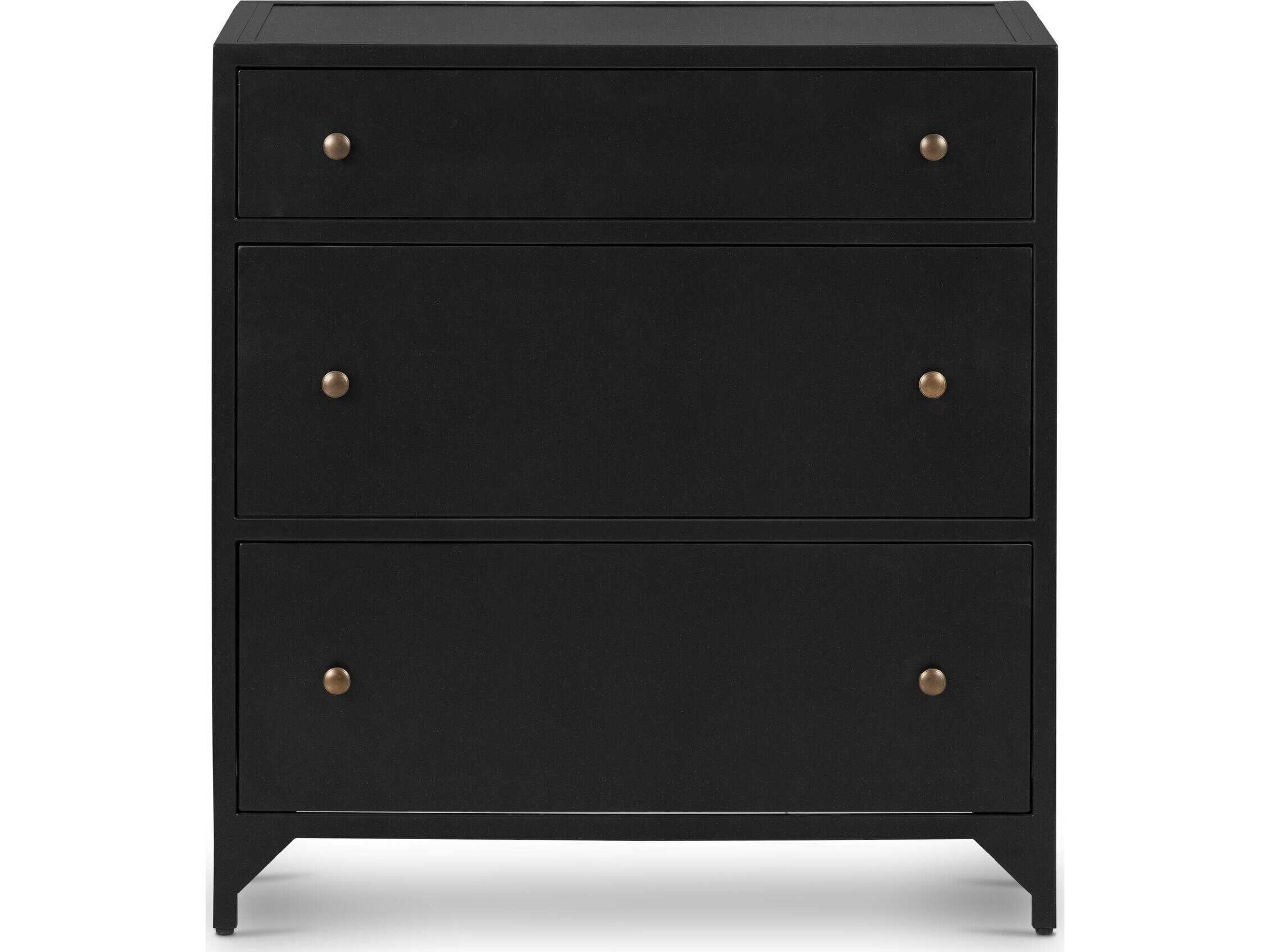 Four Hands Belmont Belmont Black Large Storage Nightstand