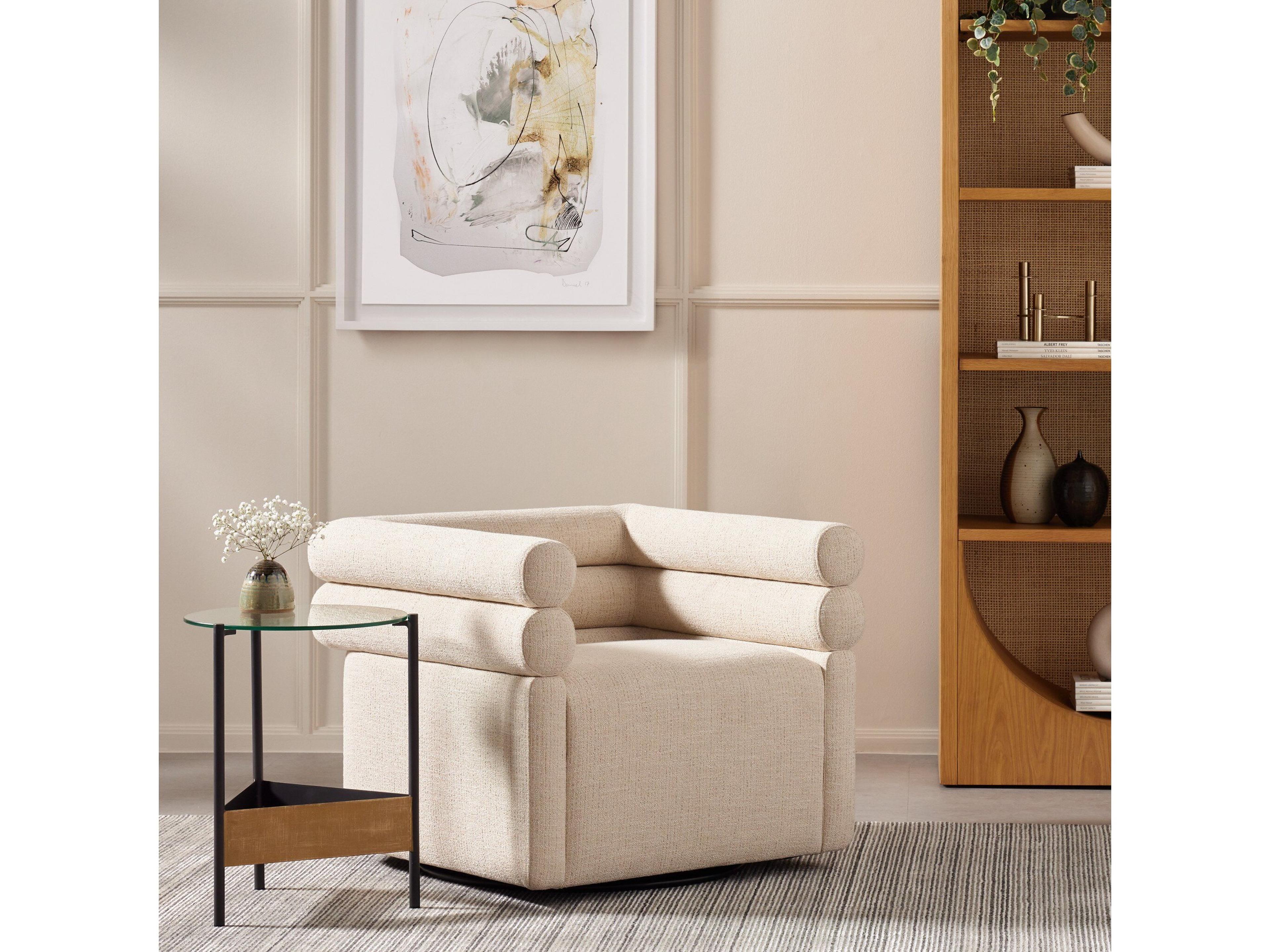 Four Hands Grayson Evie Cream Fabric Accent Chair