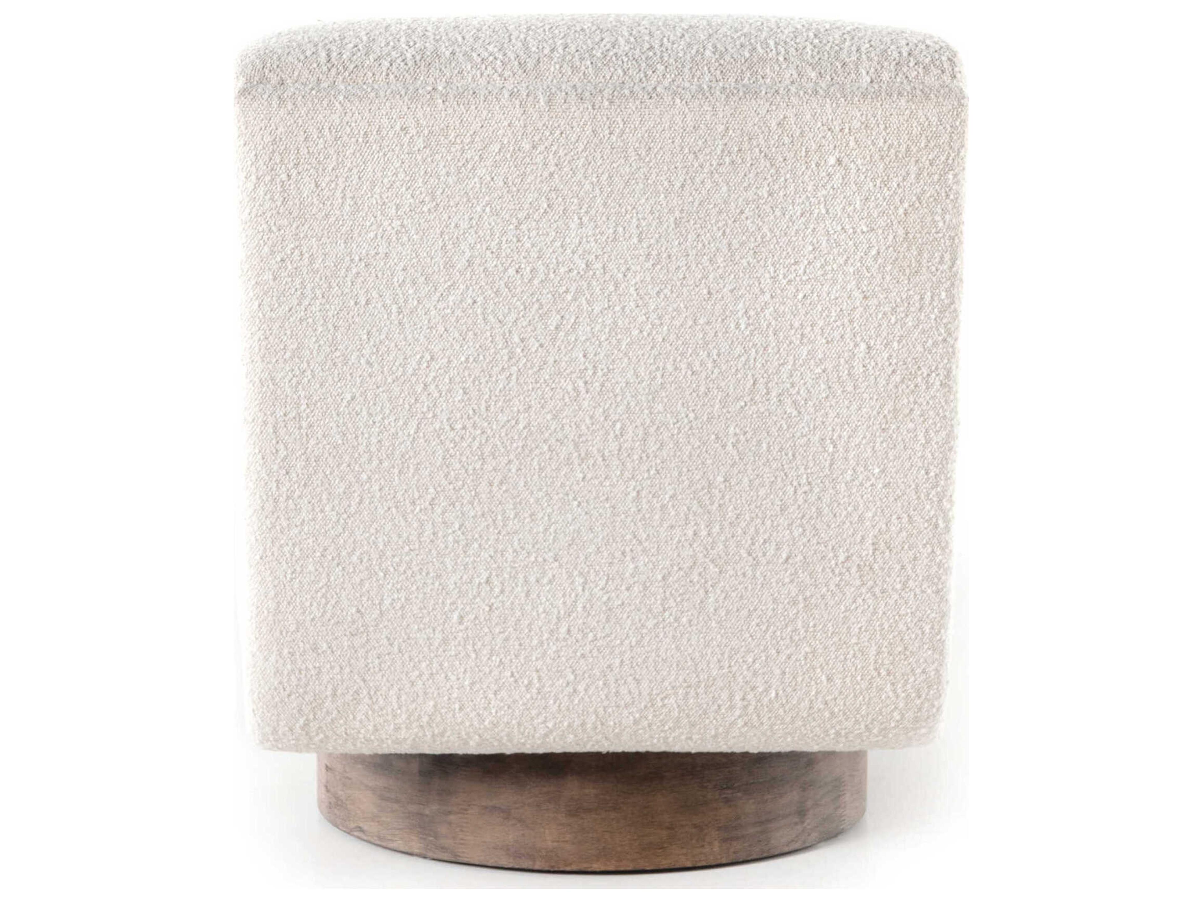 Luxecor Globetrotter Bronwyn Swivel White Fabric Accent Chair