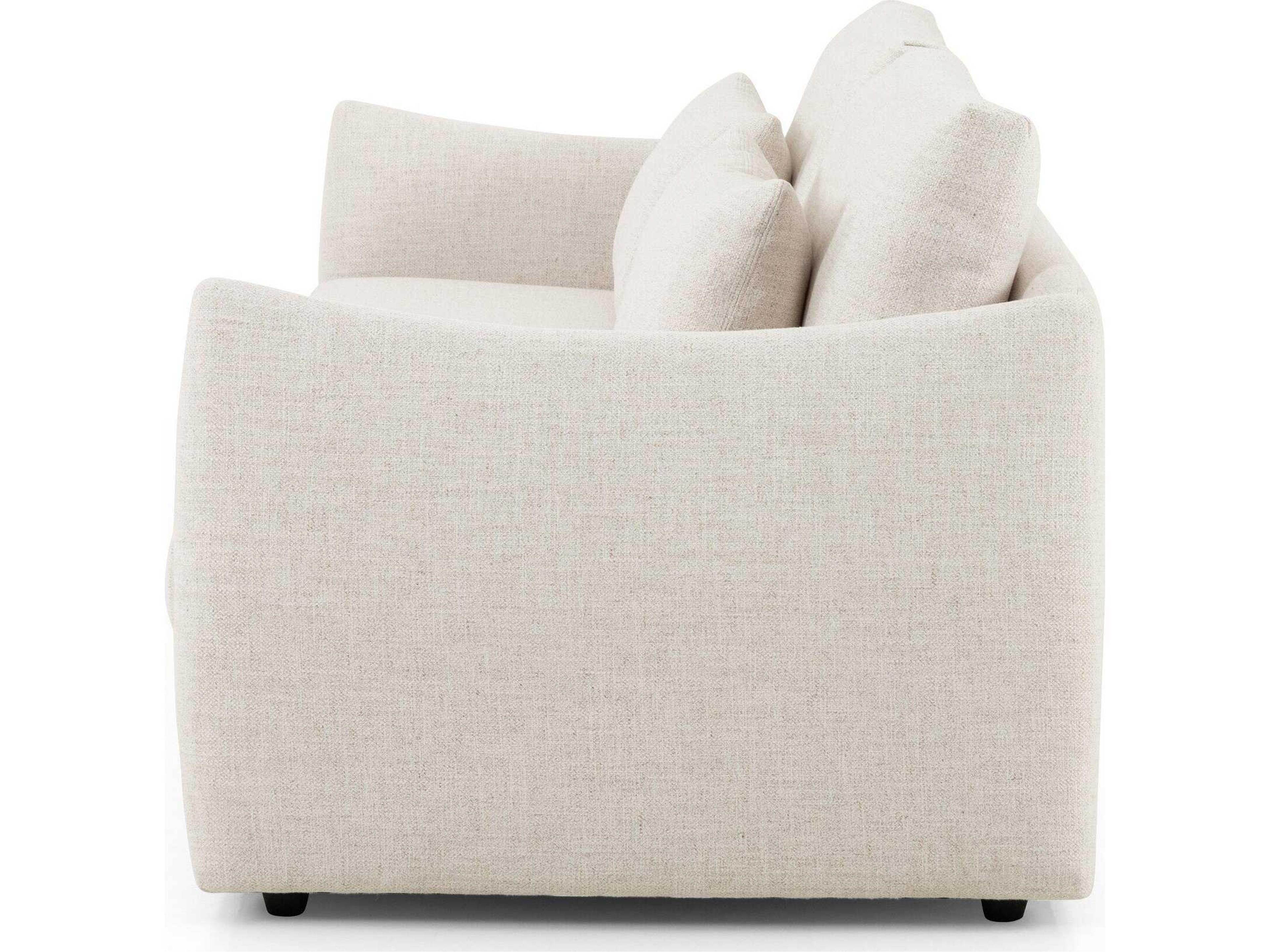 Four Hands Grayson Kelsey Dover Crescent Cream Upholstered Sofa