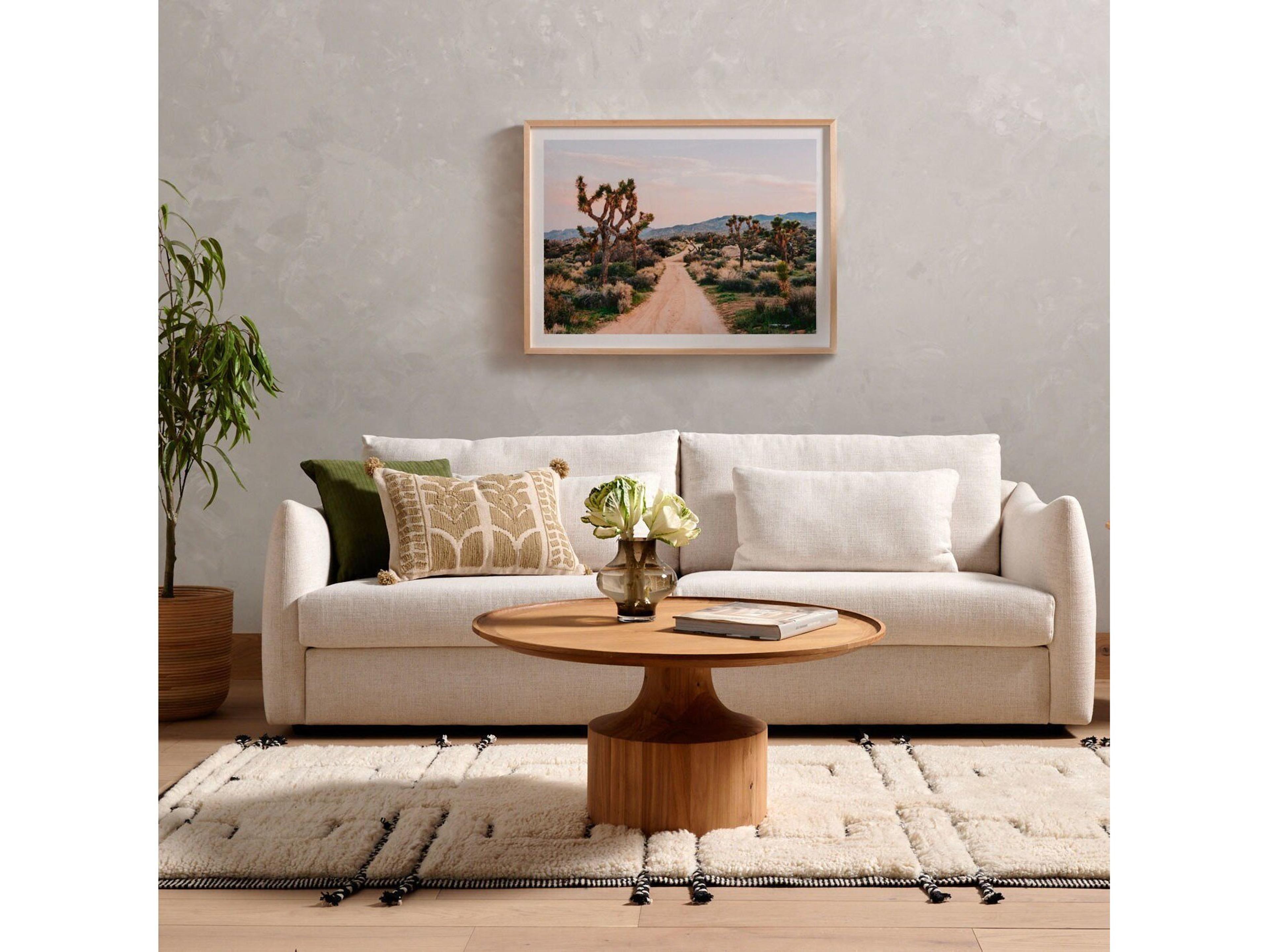 Four Hands Grayson Kelsey Dover Crescent Cream Upholstered Sofa