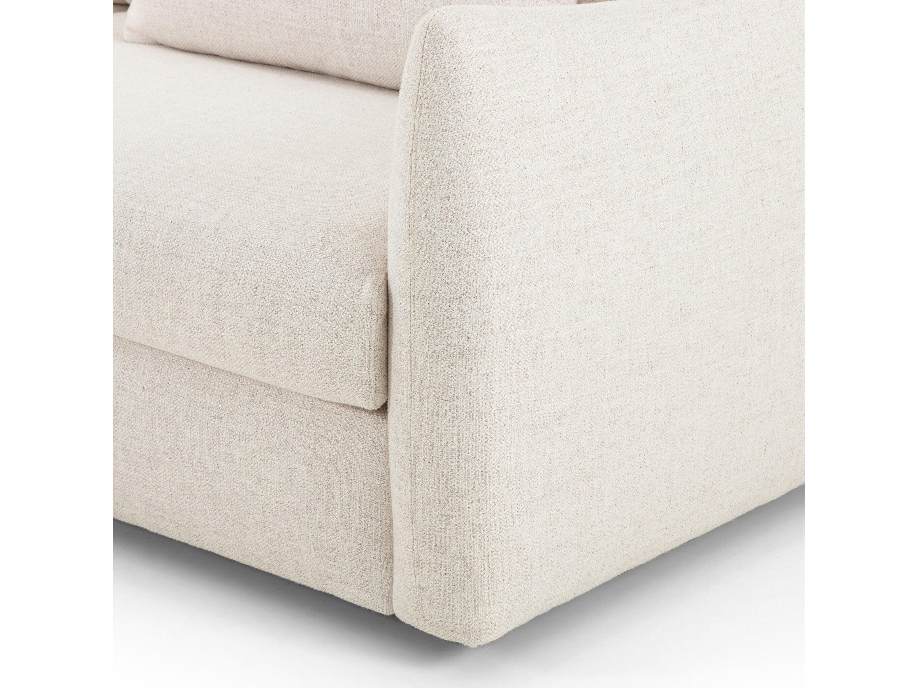 Four Hands Grayson Kelsey Dover Crescent Cream Upholstered Sofa