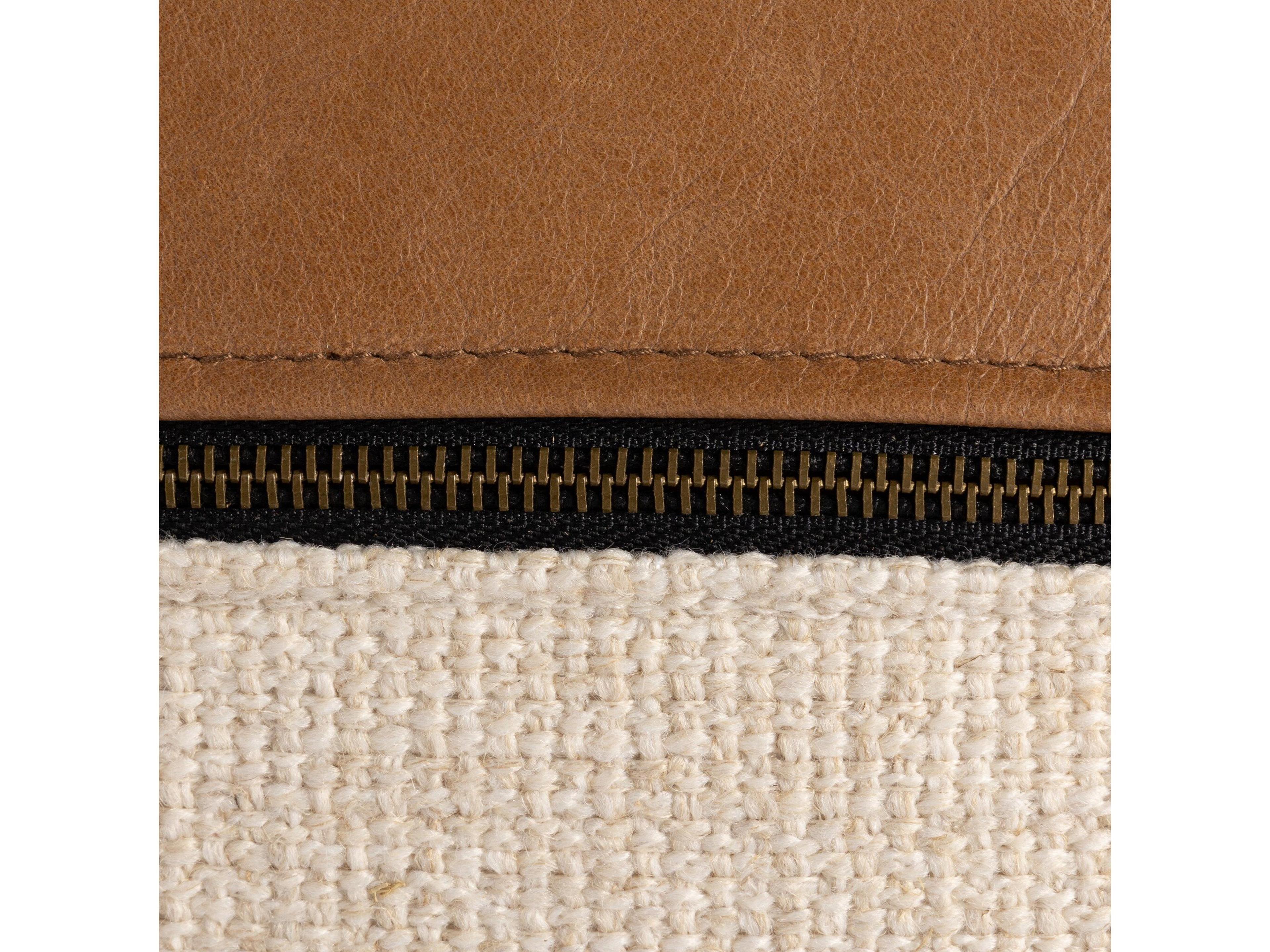 Four Hands Westgate Leather & Linen Pillow