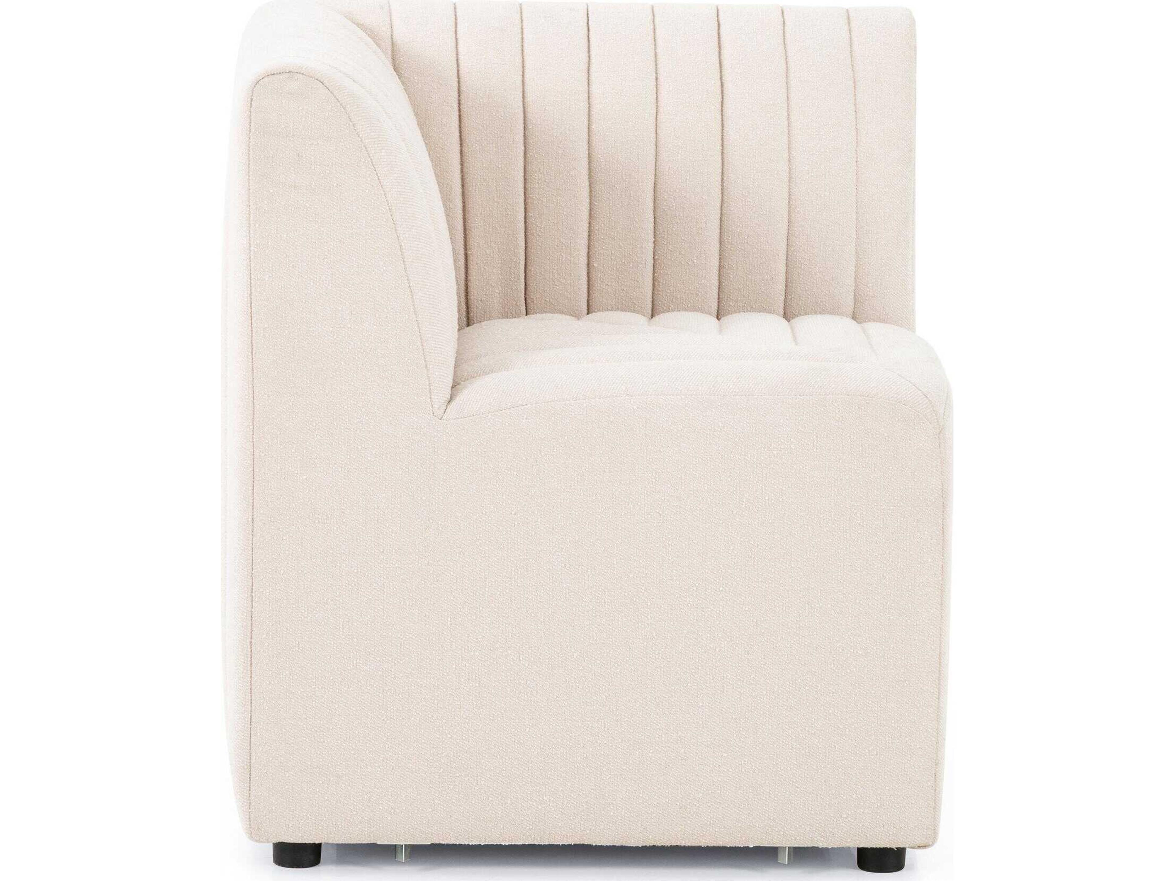 Four Hands Grayson Augustine Beige Upholstered Side Dining Bench